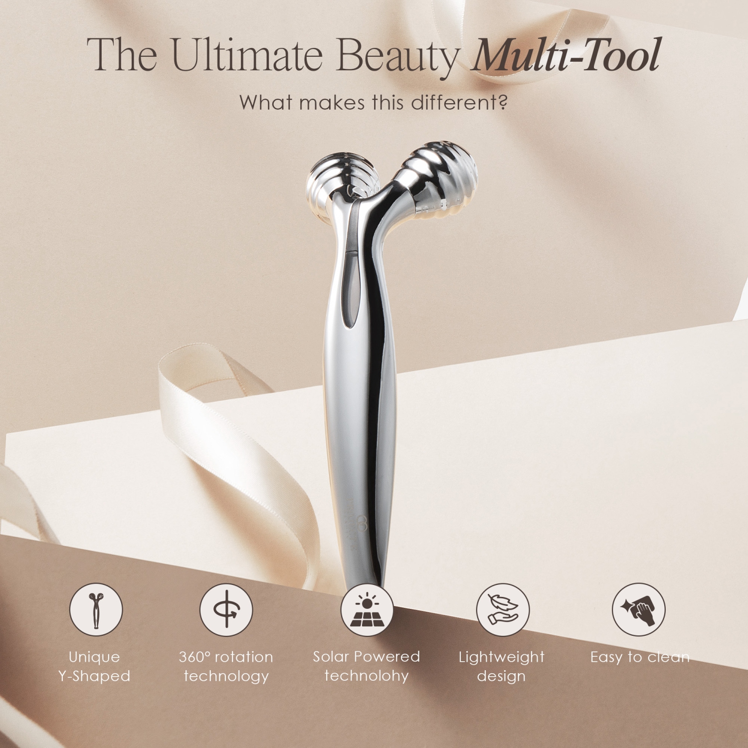 Project E Beauty VORA Microcurrent Facial Roller | 3D Face & Body Massager | Instant Face Lift & V-Shape | Tones & Tightens