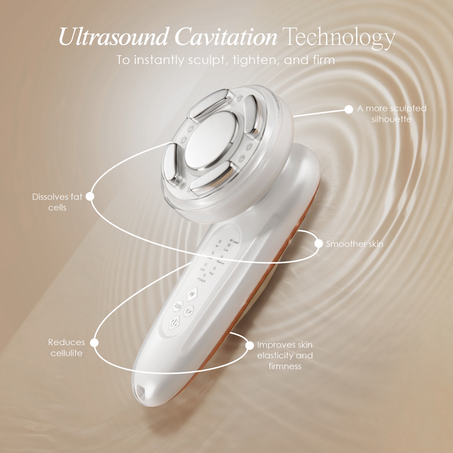 Project E Beauty BodySculpt | LED RF Beauty System | 3-in-1 Body Shaping Device | Body Massager | Firming & Contouring