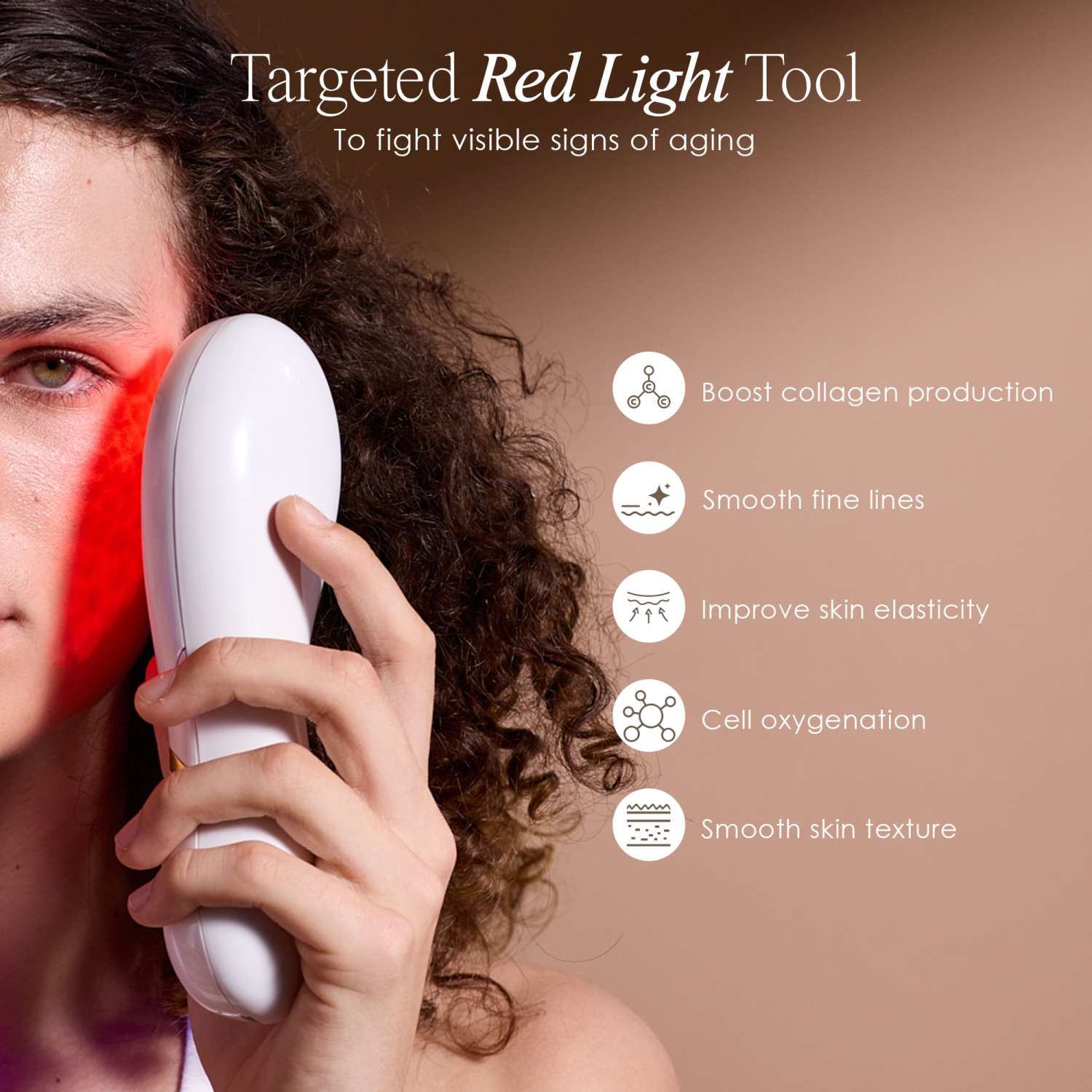 Project E Beauty LumaGlow Red | Anti-Aging LED Light Therapy Wand | Reduce Wrinkles | Collagen Booster | FDA-Cleared