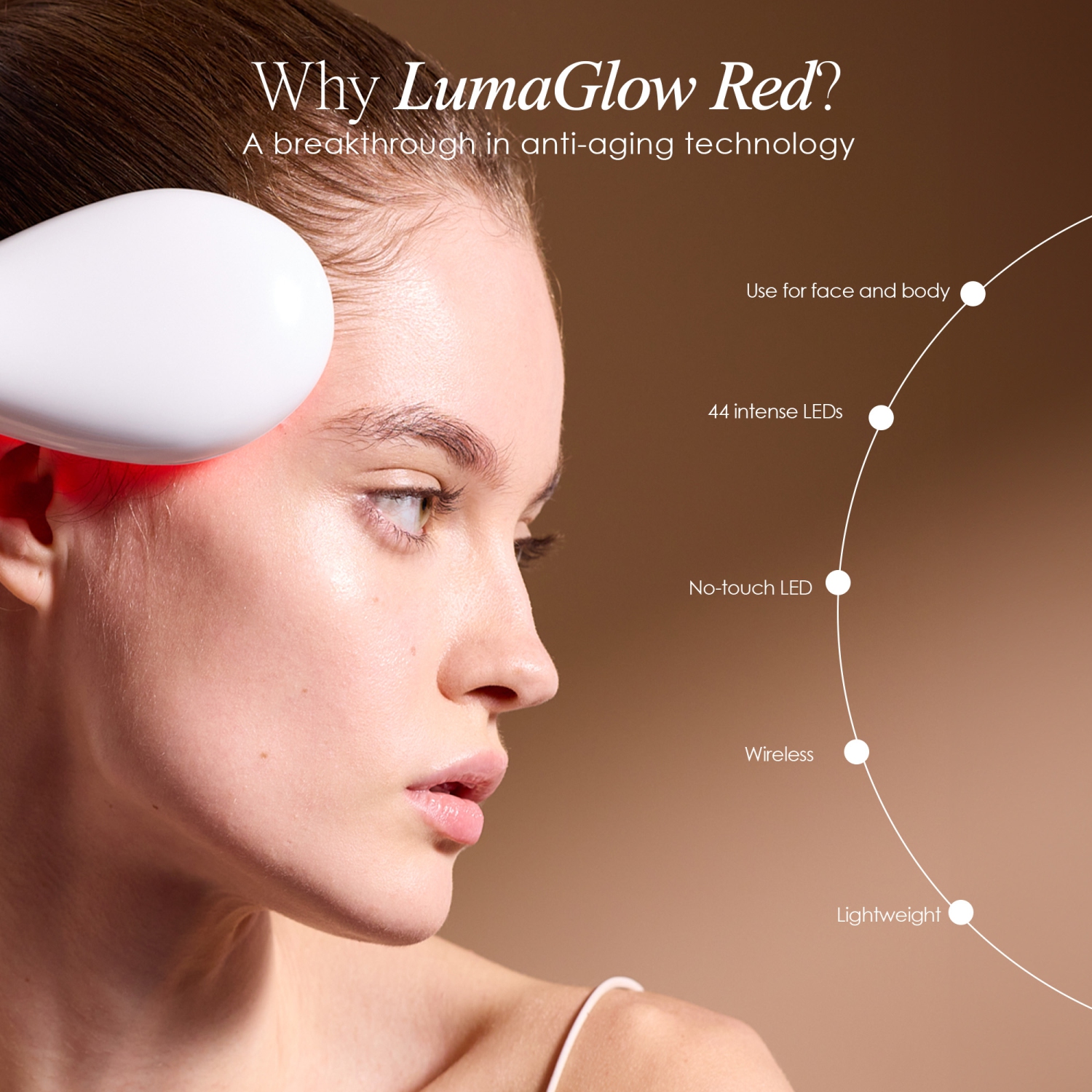 Project E Beauty LumaGlow Red | Anti-Aging LED Light Therapy Wand | Reduce Wrinkles | Collagen Booster | FDA-Cleared