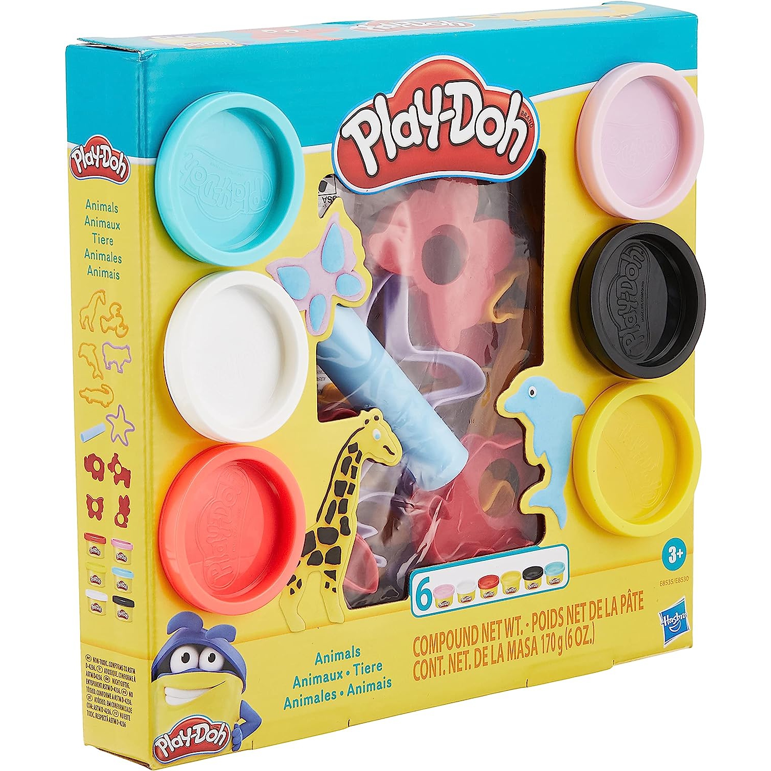 Open Box - Play-Doh PN00042166 Fundamentals Animals Tool Set with 6, 1-Ounce Cans