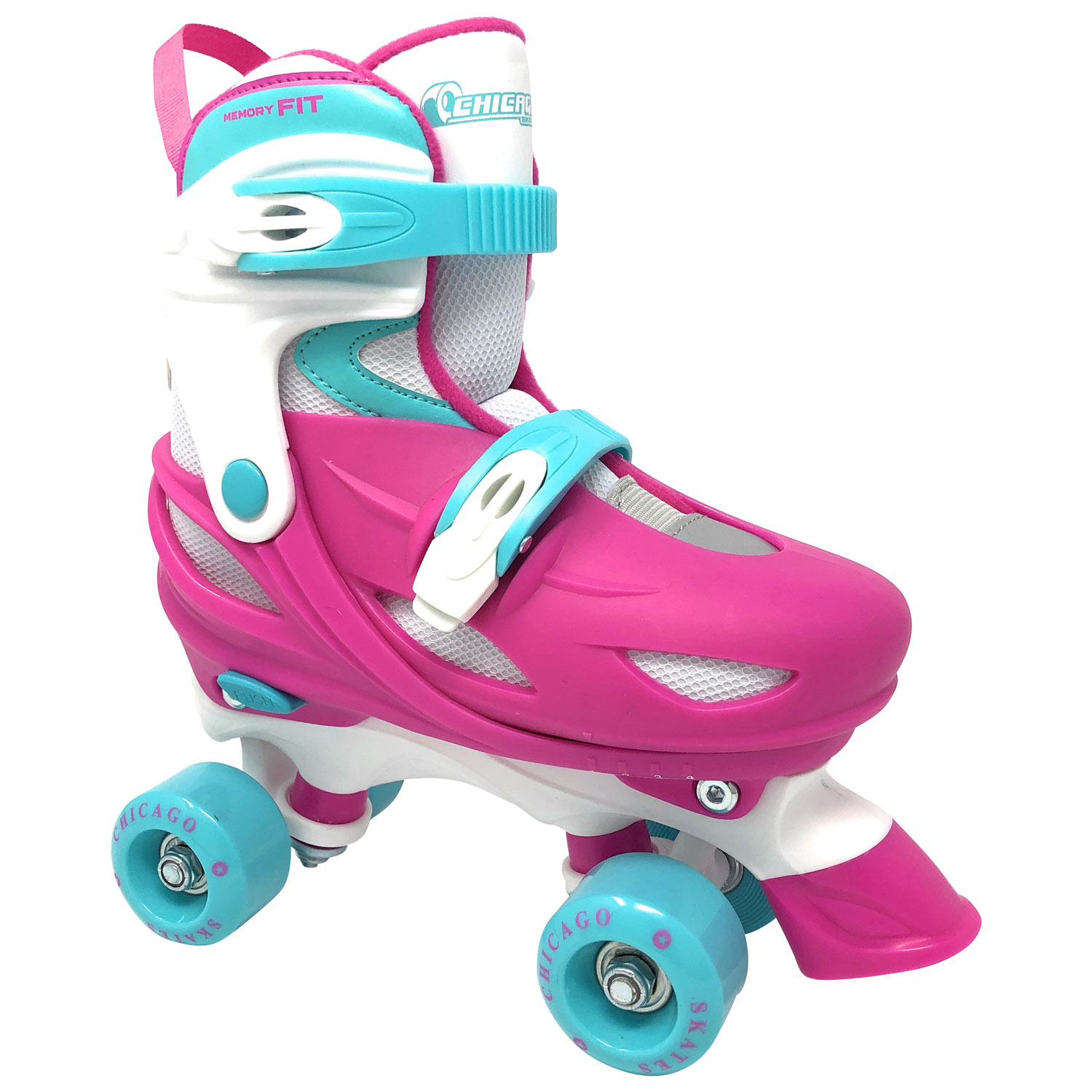 Chicago Adjustable Quad Roller Skates - Pink - Size J10-J13