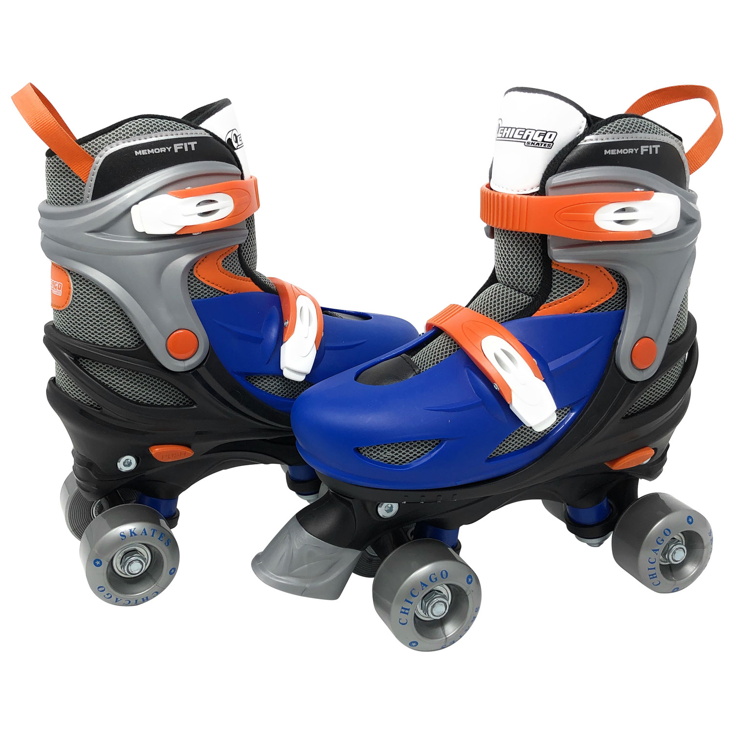 Chicago Adjustable Quad Roller Skates - Blue - Size 1-4