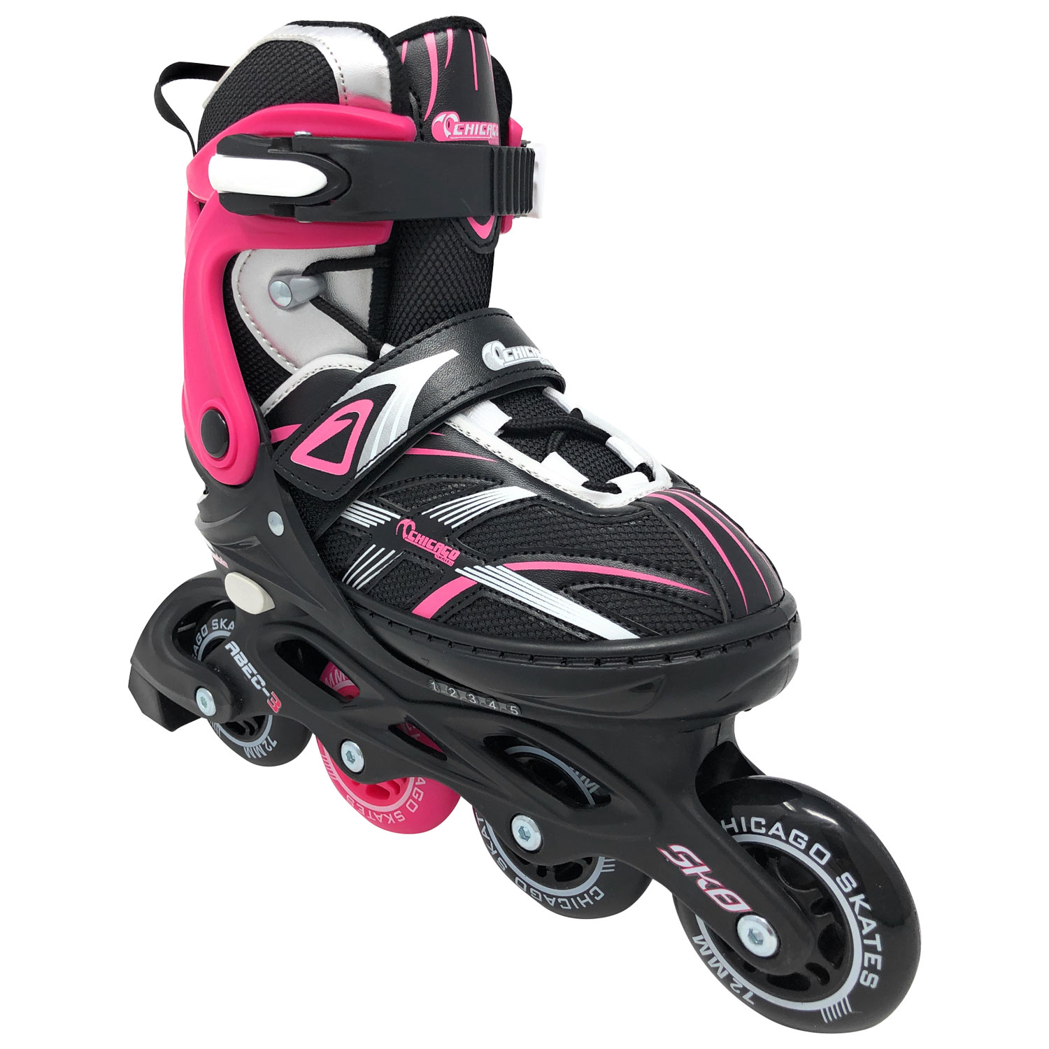 Chicago Adjustable MA7 Inline Skates - Pink - Size 5-9