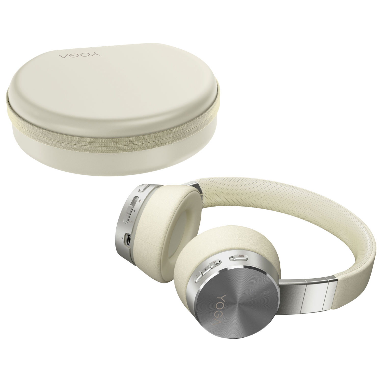 Lenovo Yoga On-Ear Active Noise Cancelling Bluetooth Headphones - Mica