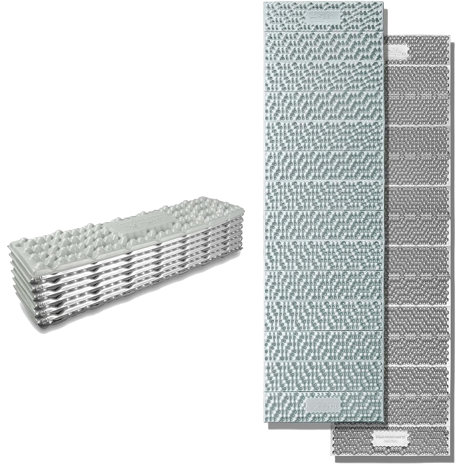 Matelas de couchage repliable haute densité en mousse à cellules fermées de la série Zebra de Mountain Spring R-2 | conception CONCAVE-convexe haute
