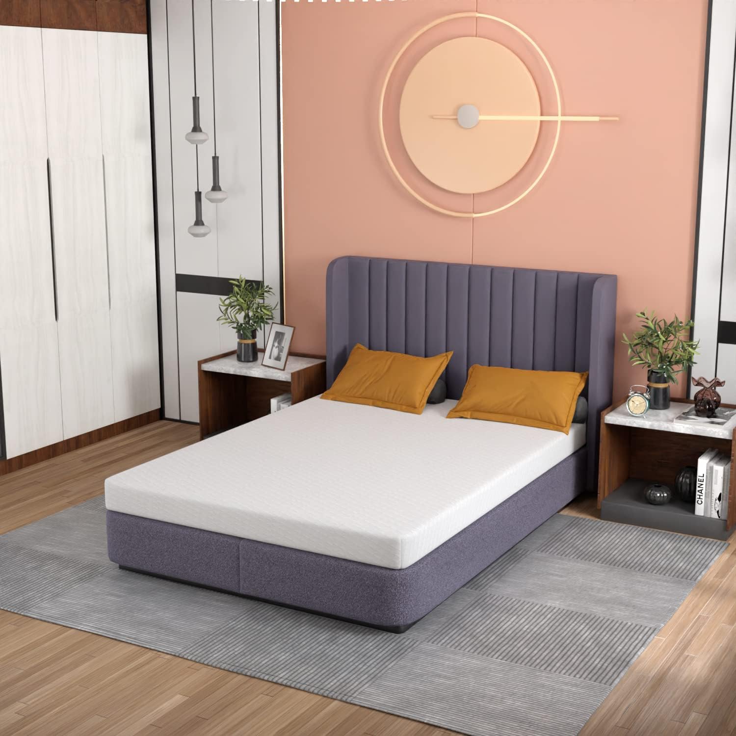 5 Inch Gel Memory Foam Mattress Medium-Firm Mattress for Pressure Relief & Cooler Sleep Mattress for Kid Adults CertiPUR-US Certified Mattress in a