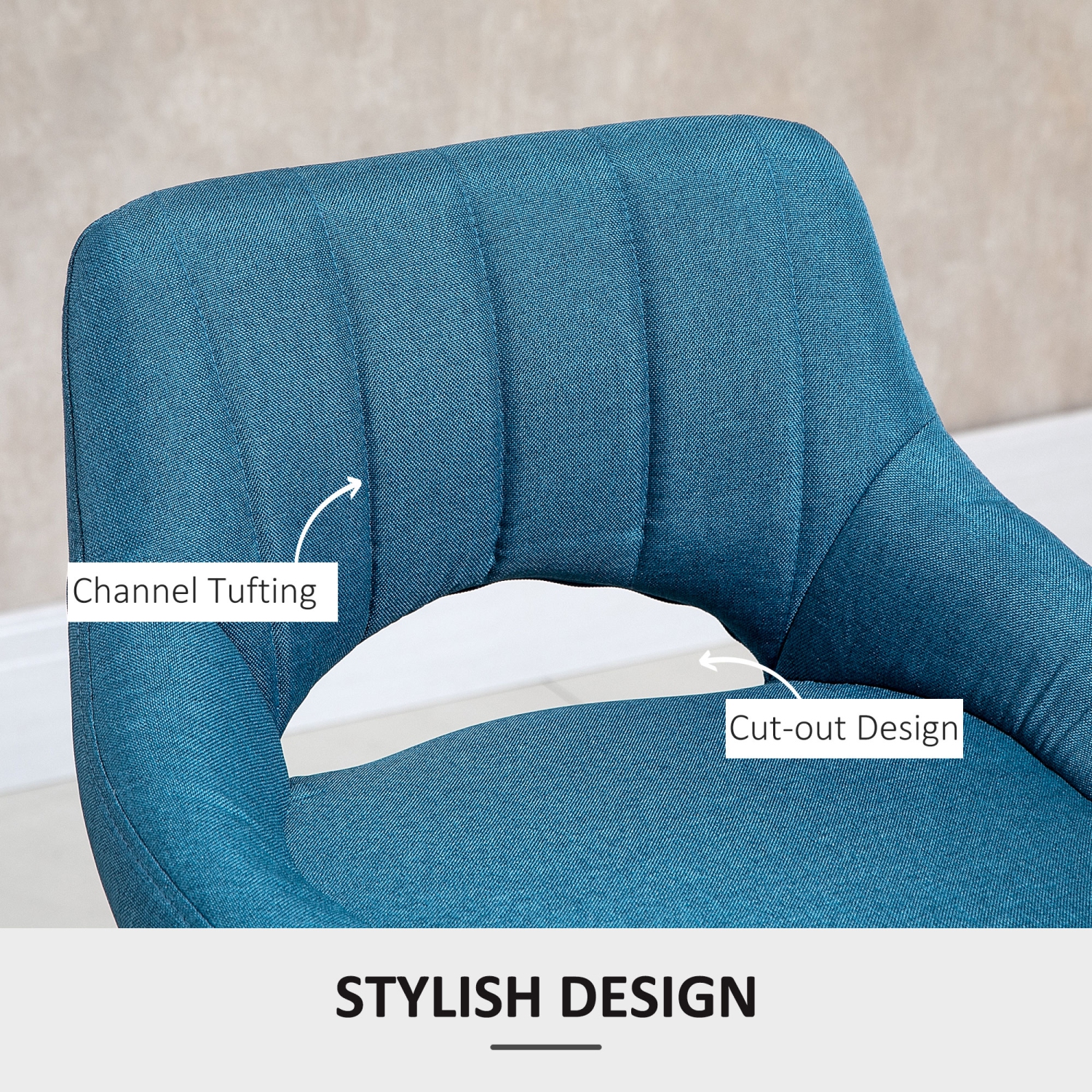 HOMCOM Bar Stools Set of 2, Swivel Counter Height Barstools with Adjustable Height, Linen Upholstered Bar Chairs with Round Metal Base and Footrest,