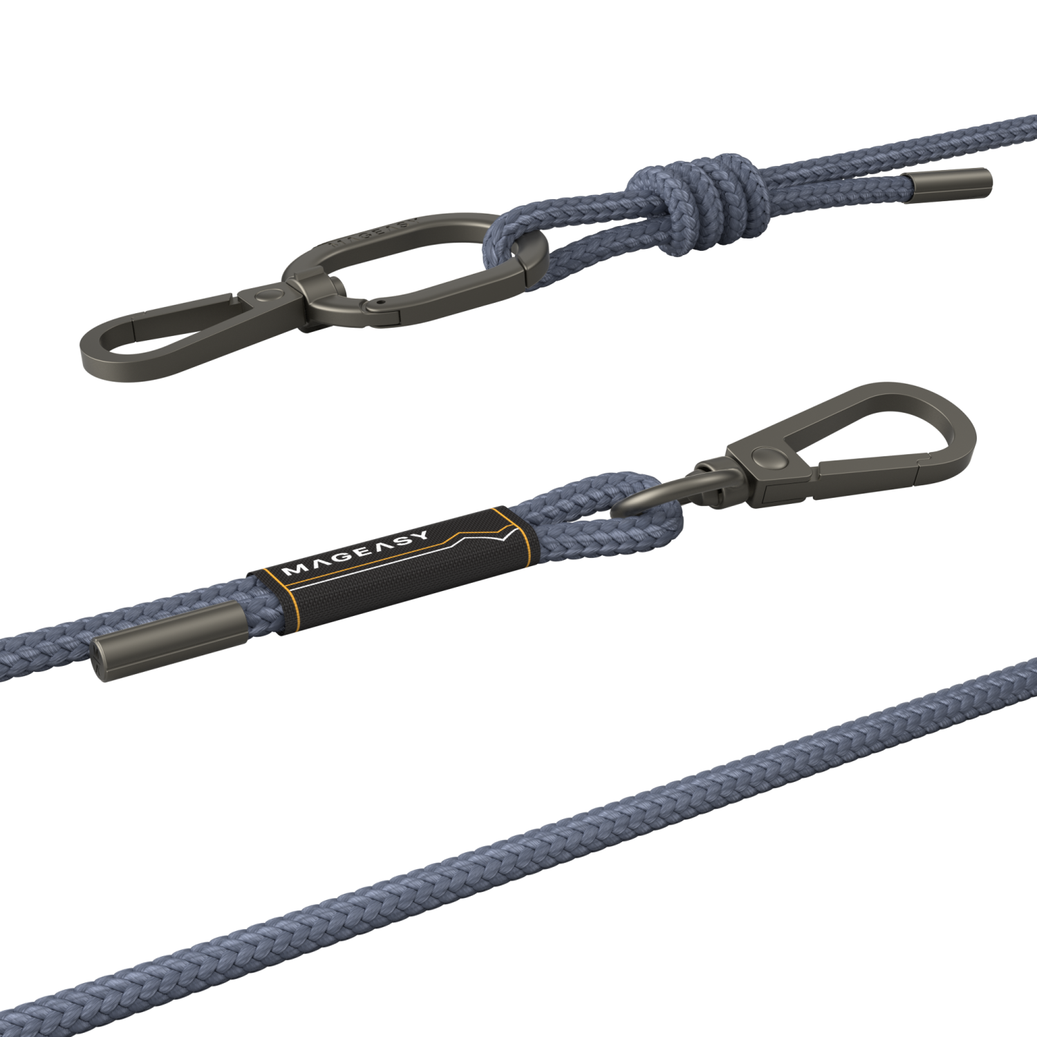 SwitchEasy MagEasy 6mm Strap + Strap Card with Adjustable Detachable Neckstrap and Phone Lanyard Compatible with All Smartphones such as Apple