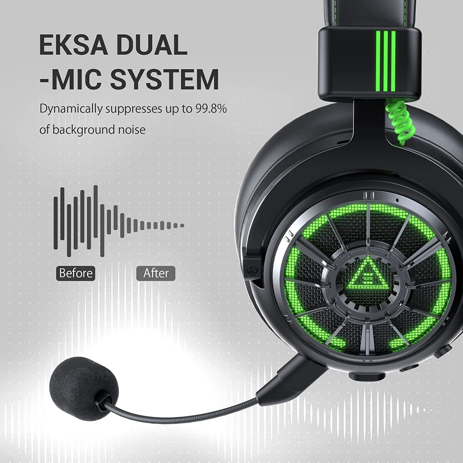 EKSA StarEngine Pro PC Gaming Headset - 7.1 Surround Sound for PC
