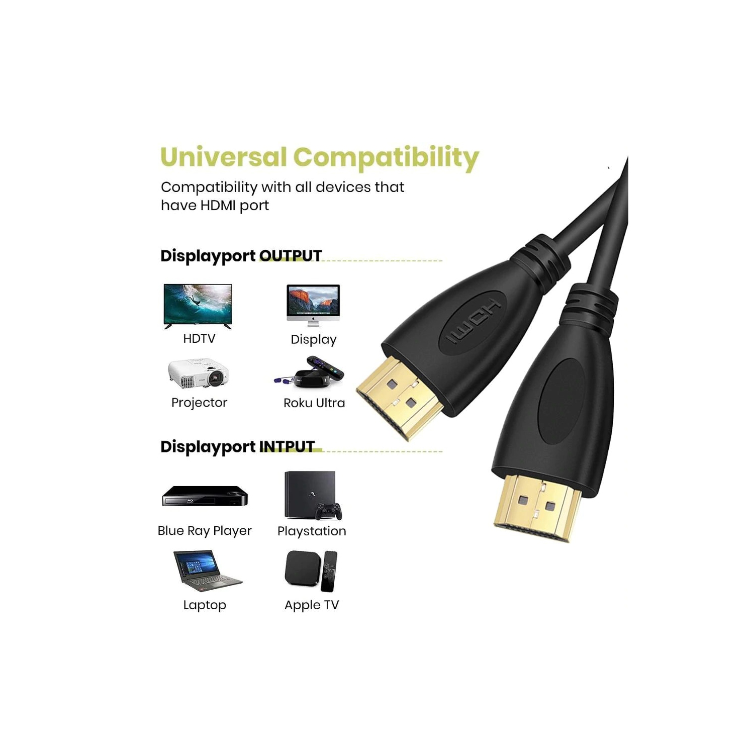 Câble HDMI haute vitesse SuperShield Basics – 5 pi