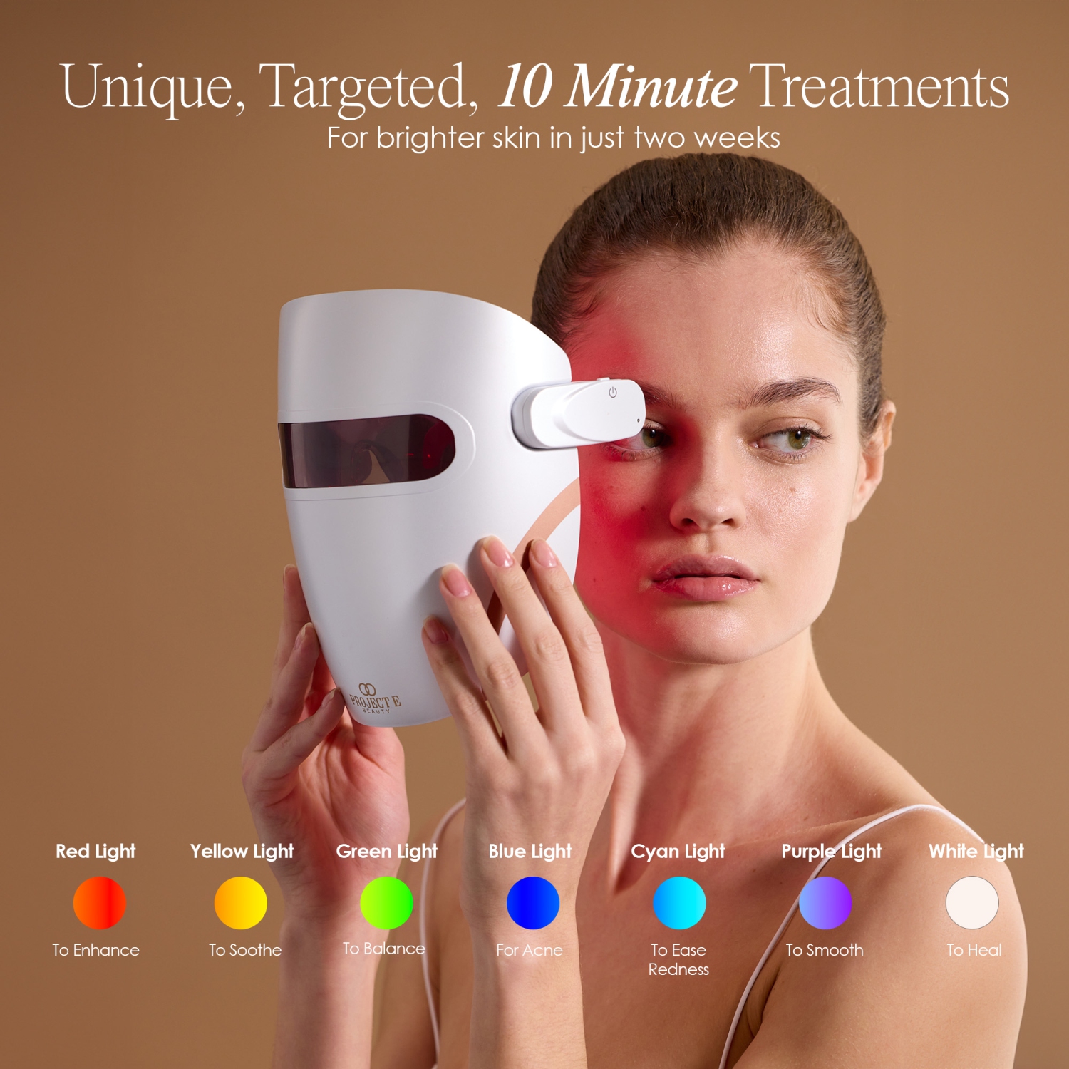 Project E Beauty Lumamask 7 | LED Light Therapy Face Mask | 7 LED Colors | with Red Light Therapy | Anti-Aging & Anti-Blemish