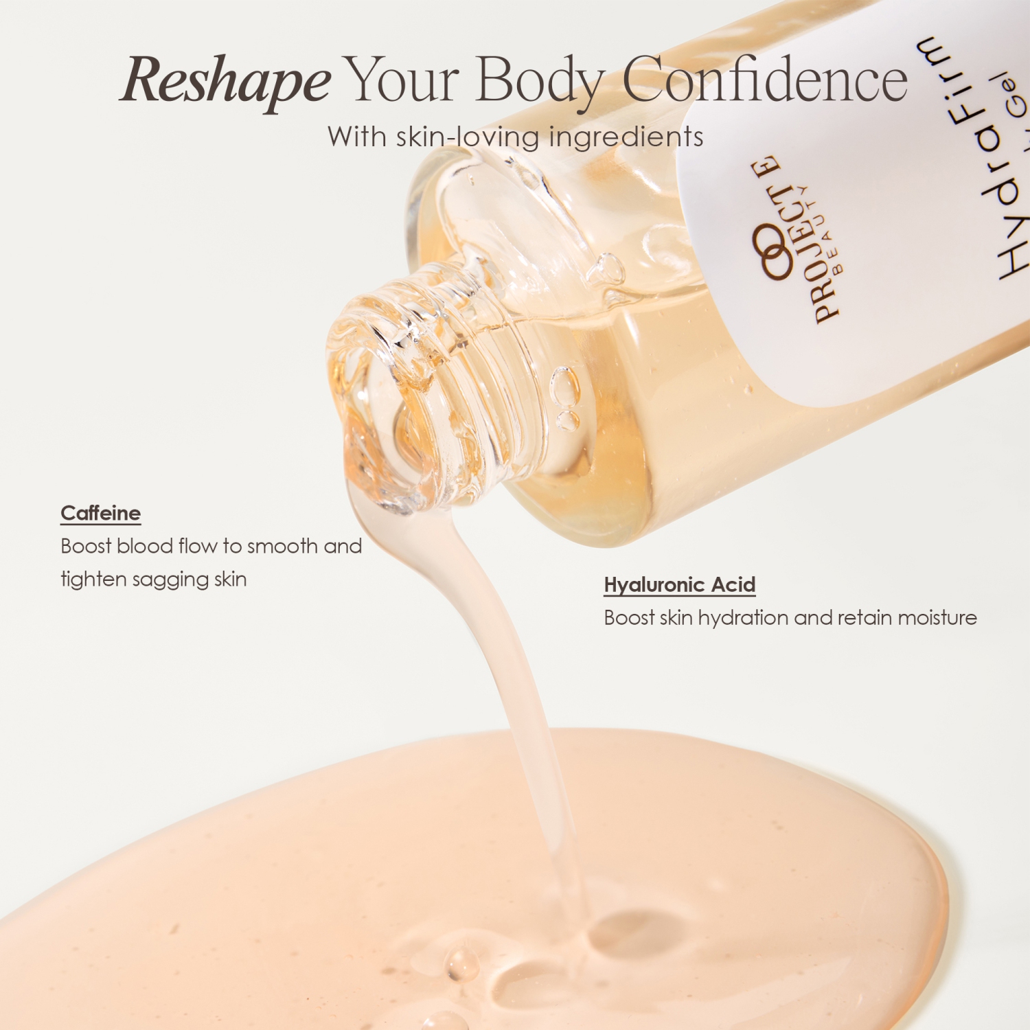 Project E Beauty HydraFirm Body Gel | Reduces Cellulite | for Body Shaping & Contouring | with Hyaluronic Acid | 50ml