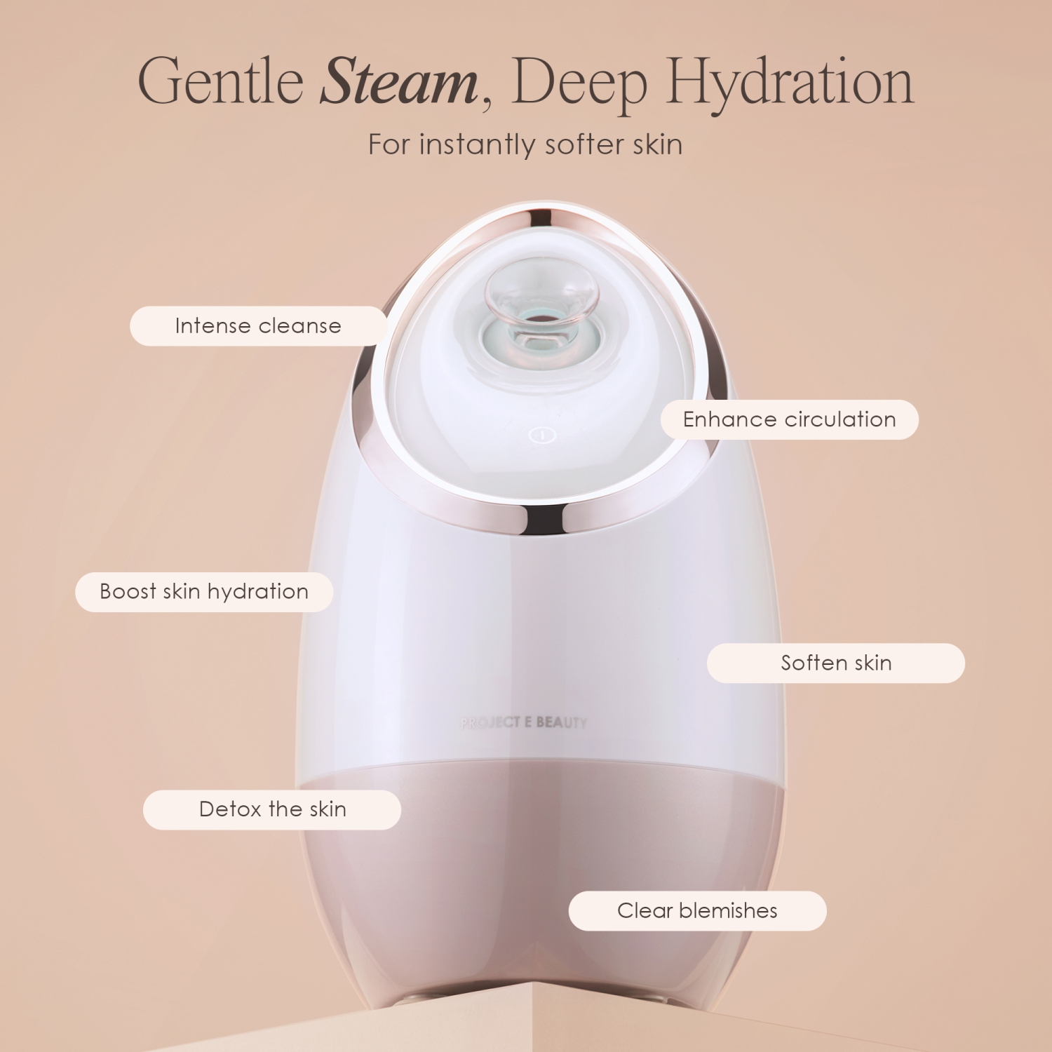 Project E Beauty Sensa Nano Ionic Facial Steamer | Pore Cleansing | Detoxify & Clarify | Moisturize & Hydrate | Aromatherapy
