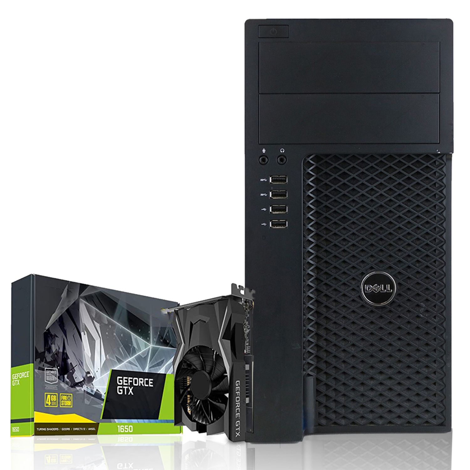 Refurbished (Good) - Dell Precision T1700 Tower Gaming Desktop Computer PC, (Core i7 - 4770 4th GEN/16GB RAM/256GB SSD/GTX 1650/WINDOWS 10 PRO) Intel Processor - Black