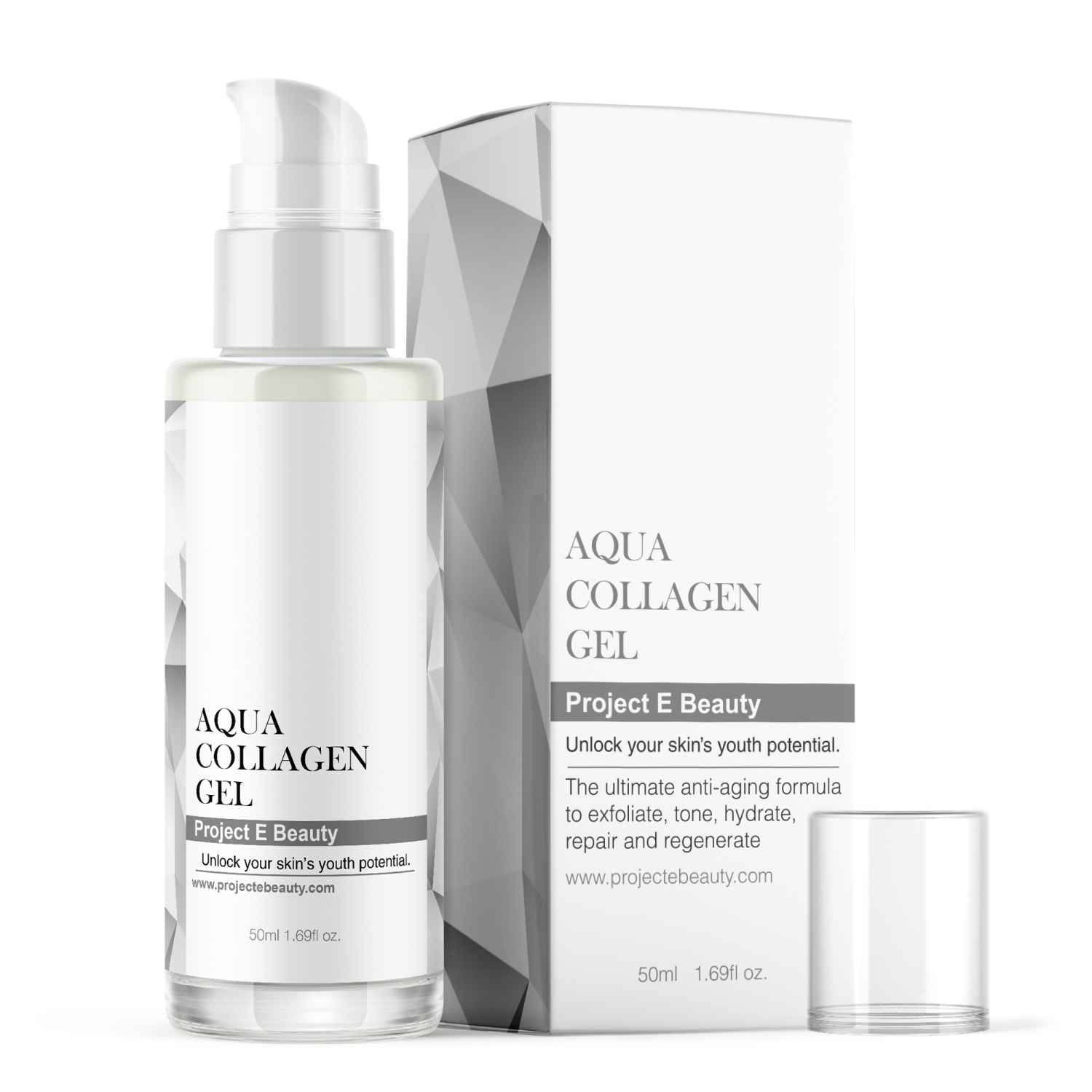 Project E Beauty Moisture & Tighten Skincare Gift Set | Aqua Collagen Gel | Anti-Acne Essence | Eye Repair | Hyaluronic Acid