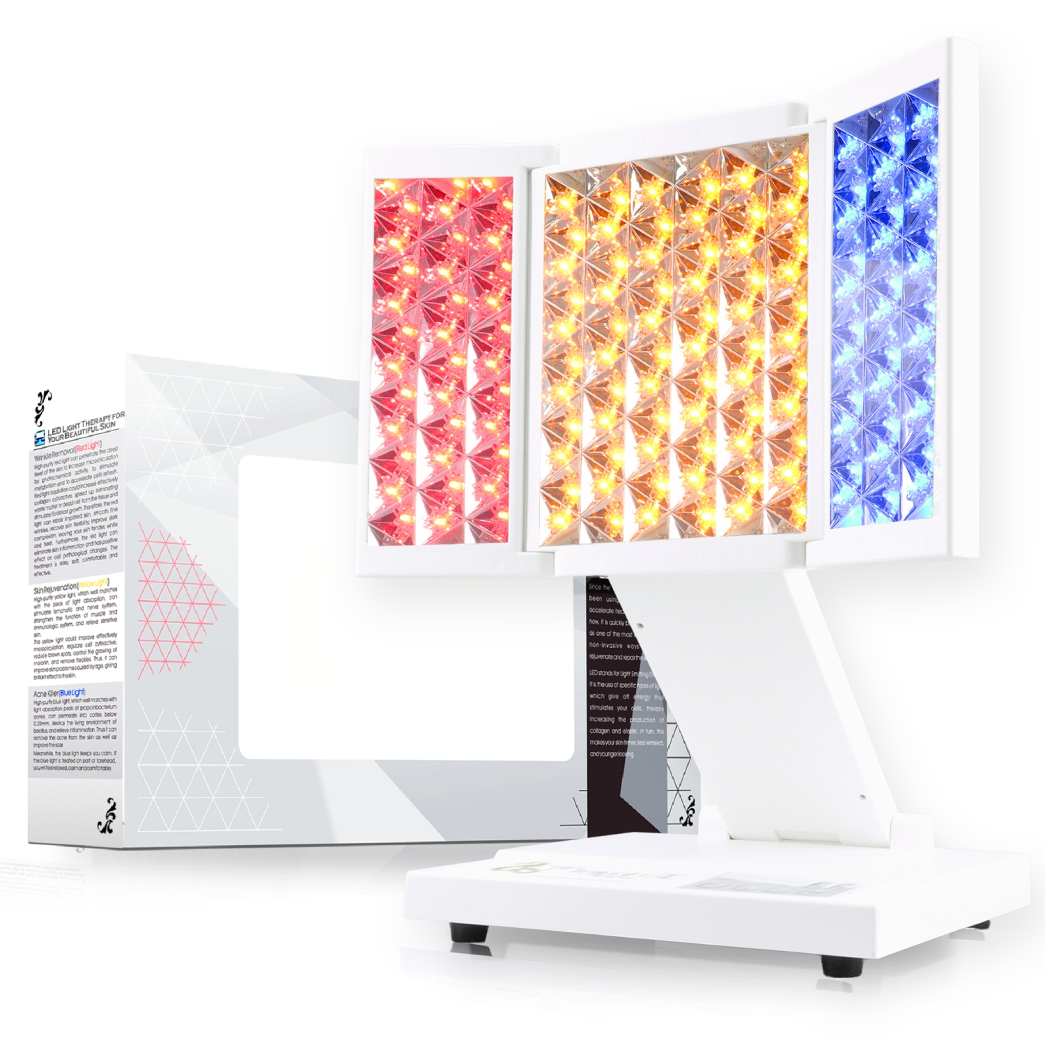 Project E Beauty LumaPro | Tricolor LED Light Therapy Panel | Anti-Aging & Anti-Acne | Reduce Wrinkles & Dark Spots | Spa Use