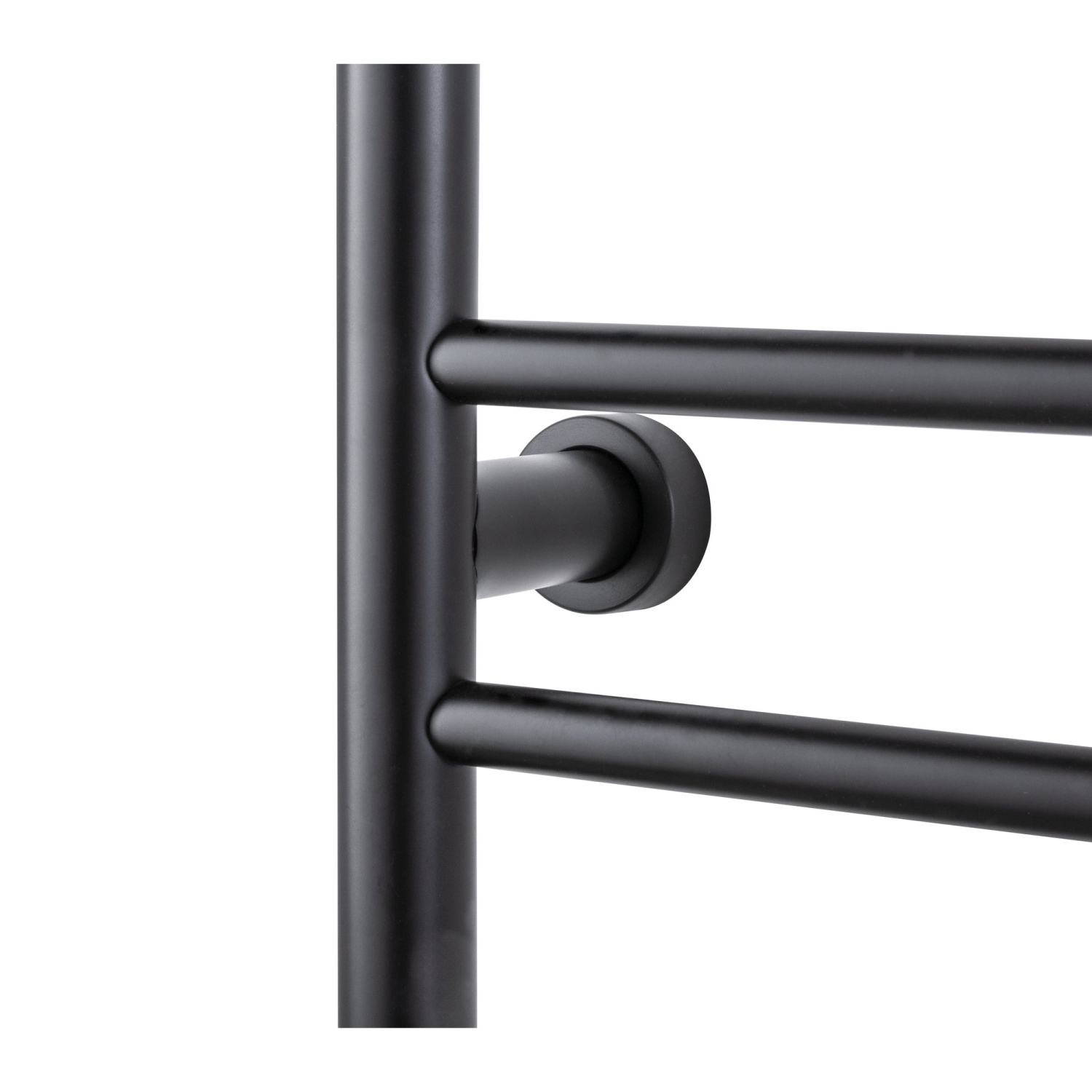 Chauffe-serviettes électrique Warmlyours Summit, 19 larg. X 35 haut. X 10 prof., noir, câblé ou enfichable avec tablette chauffante