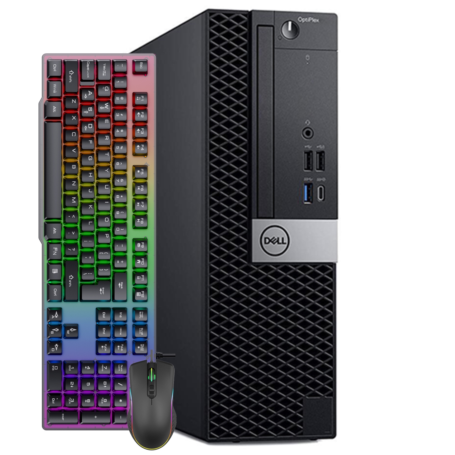 Refurbished (Good) - DELL OPTIPLEX 5060 SFF Gaming Desktop PC Computer (Core i5-8500 8th GEN/ 32GB RAM/ 1TB SSD/ GT 1030/ WINDOWS 11 PRO) Intel - Black