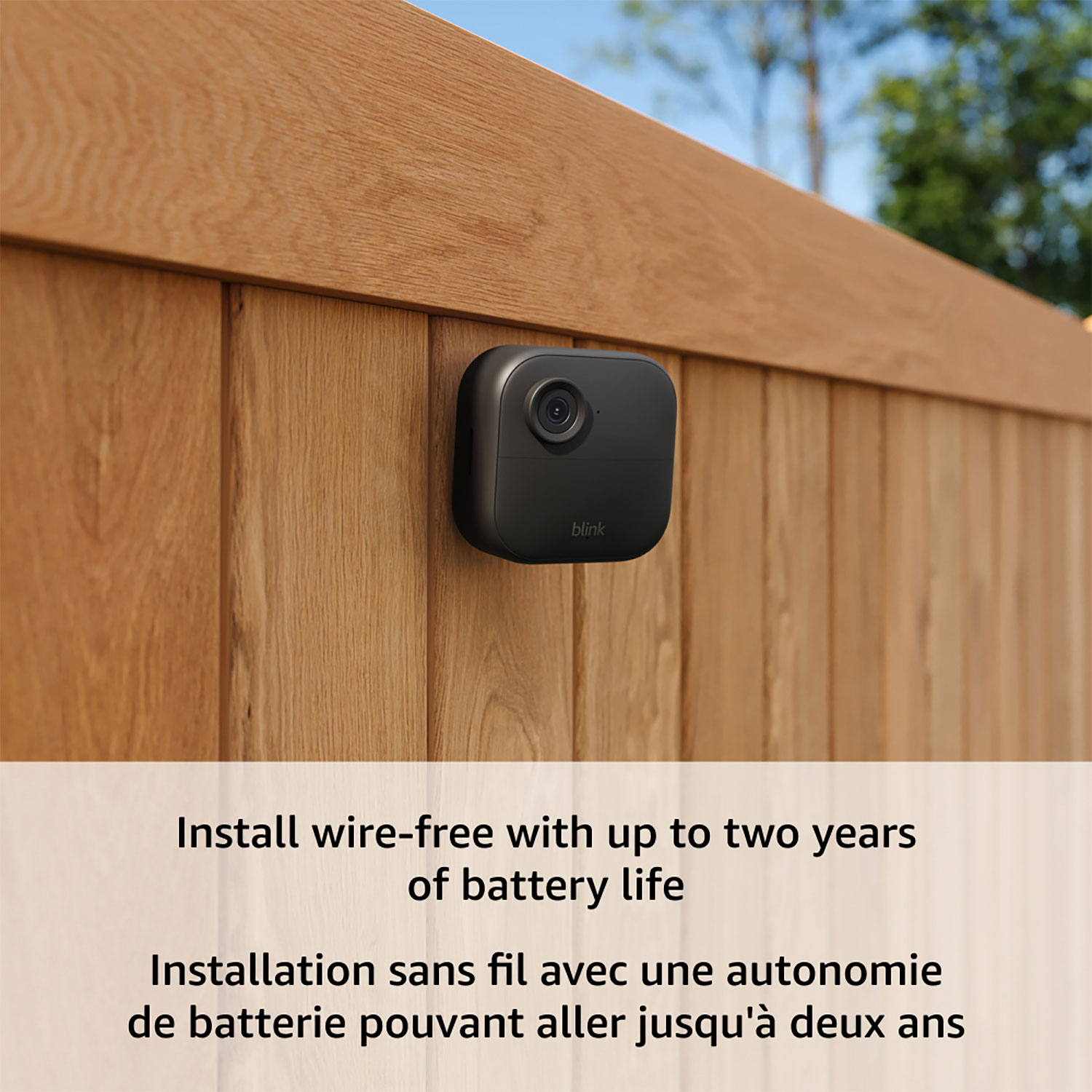 Système de surveillance à caméras IP d'extérieur sans fil HD intégrale 1080p 4 de Blink - Ensemble de 2 - Noir