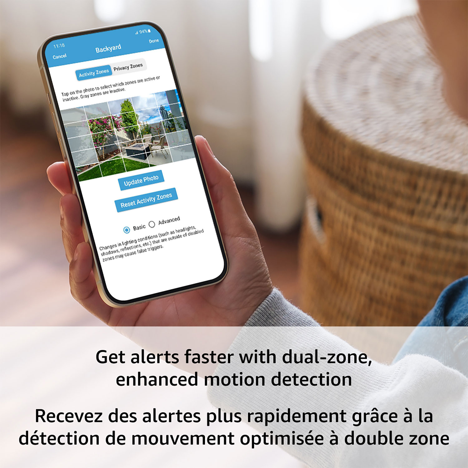 Système de surveillance à caméras IP d'extérieur sans fil HD intégrale 1080p 4 de Blink - Ensemble de 2 - Noir