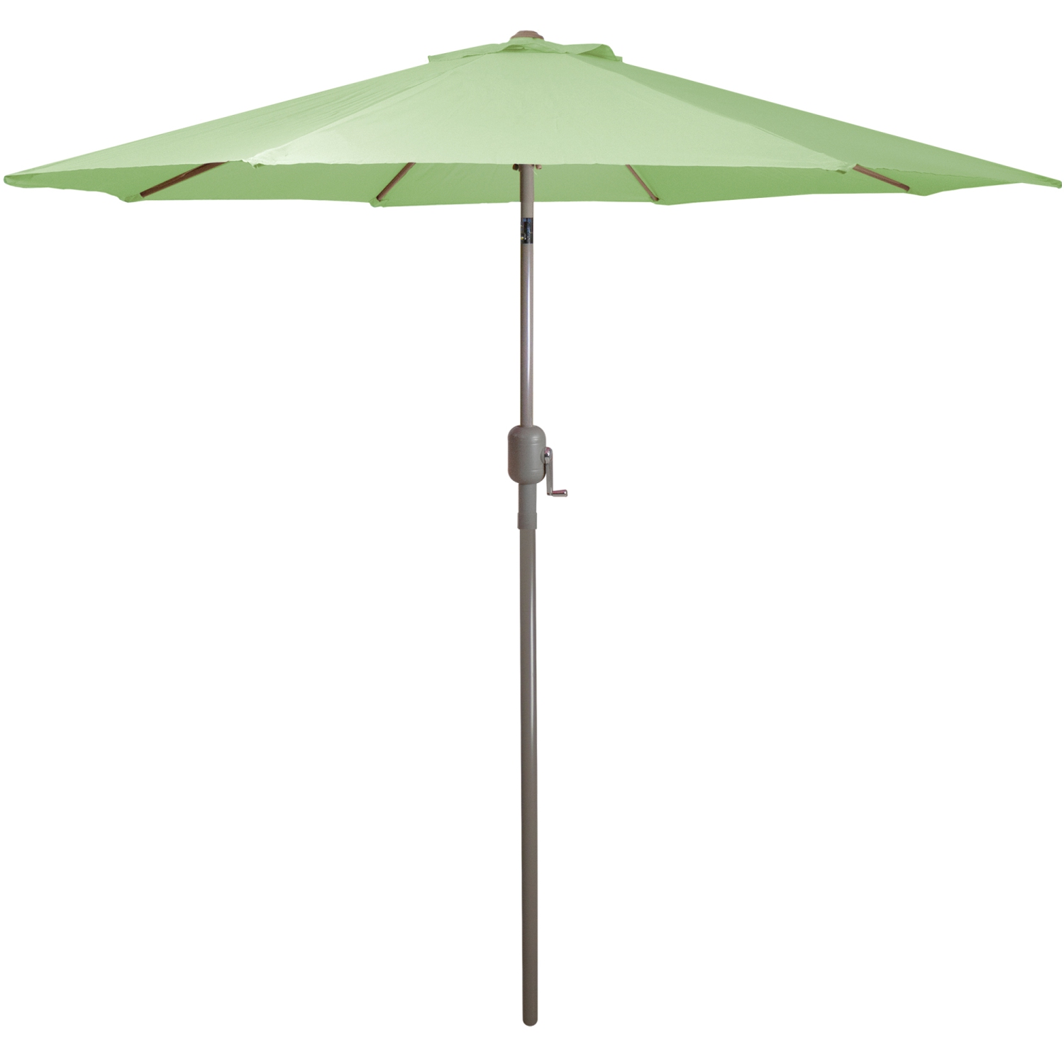 9ft Outdoor Patio Market Umbrella with Hand Crank and Tilt, Sage Green