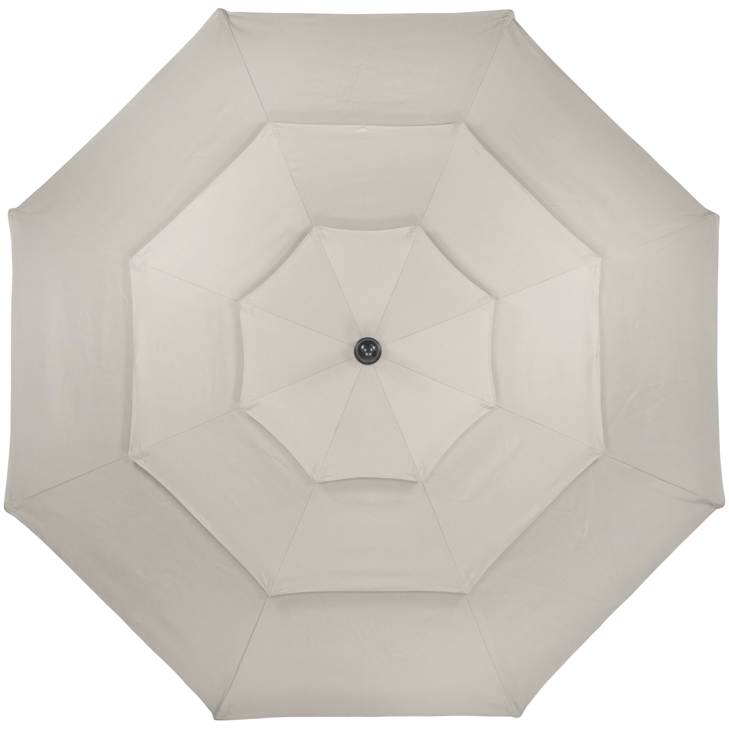 9.75ft Outdoor Patio Market Umbrella with Hand Crank and Tilt, Beige