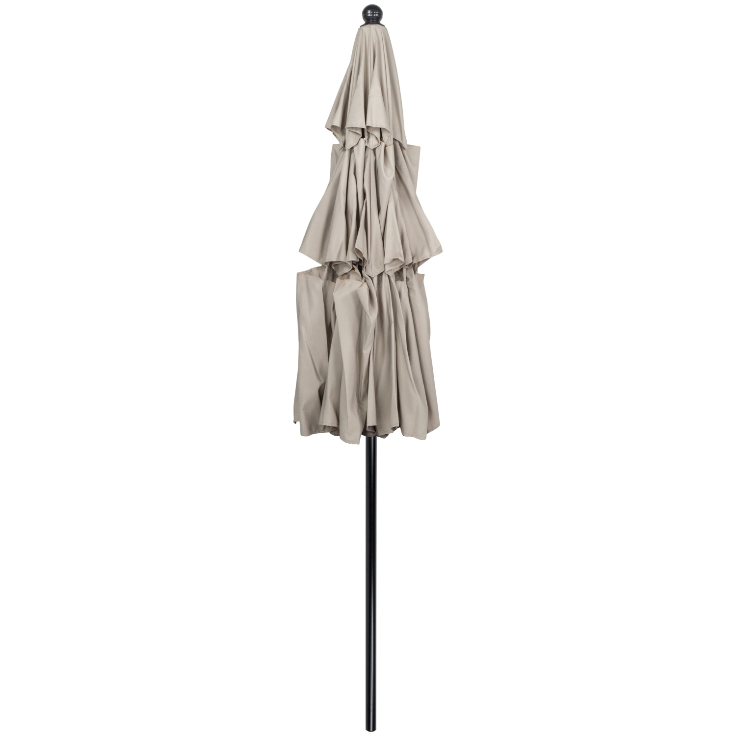9.75ft Outdoor Patio Market Umbrella with Hand Crank and Tilt, Beige