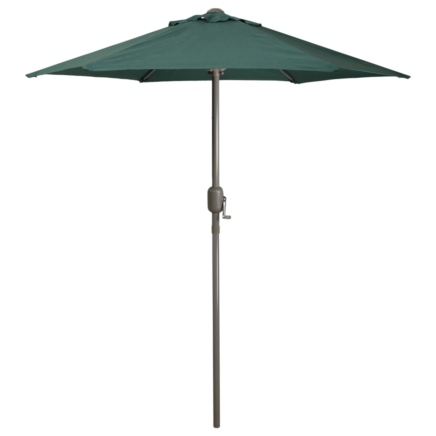 7.5ft Outdoor Patio Market Umbrella with Hand Crank, Hunter Green