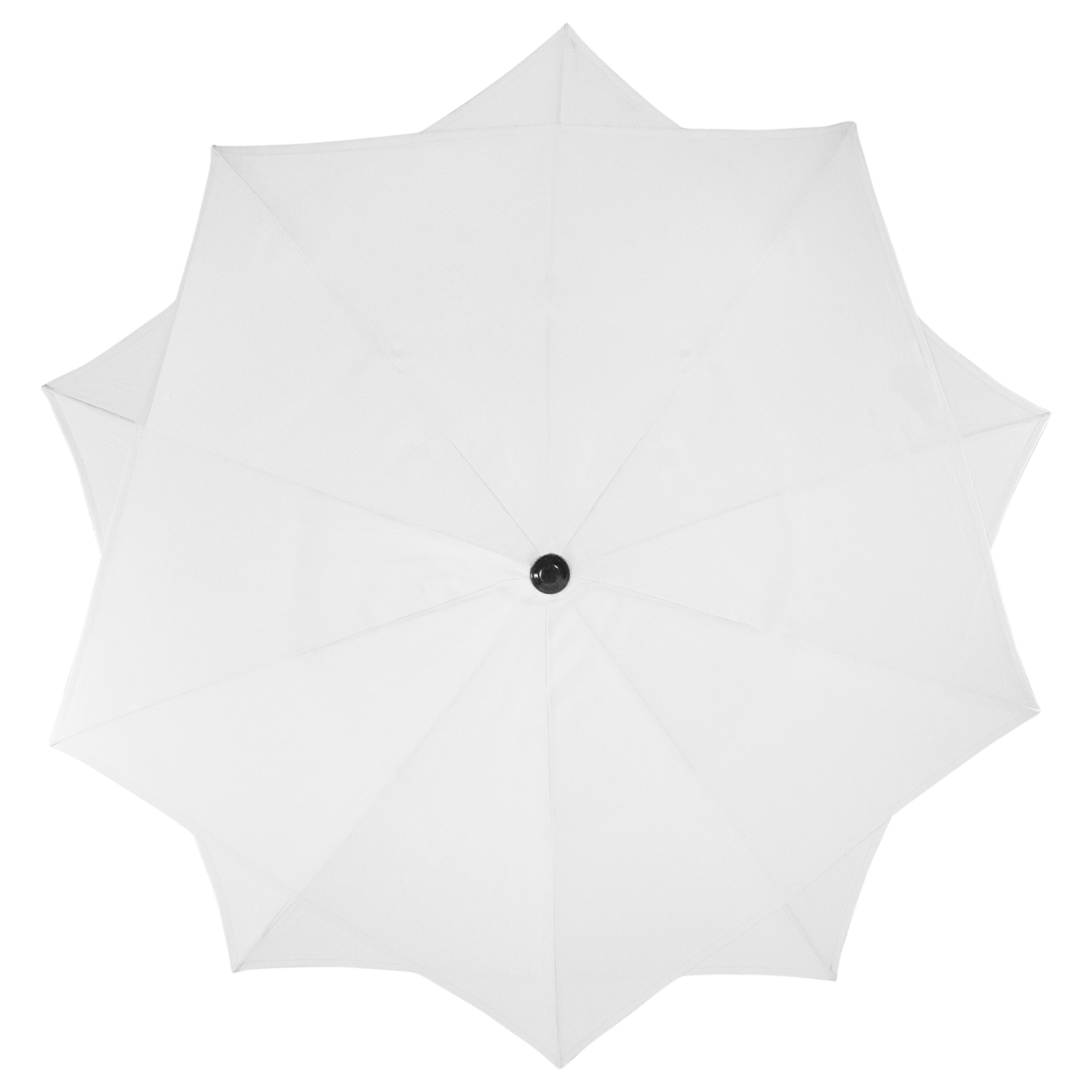 8.85ft Outdoor Patio Lotus Umbrella with Hand Crank, White