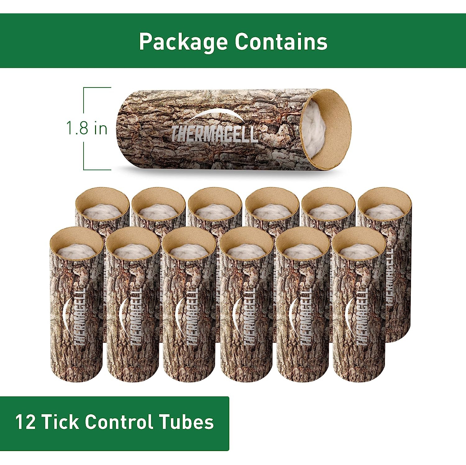 Tubes de commande de poussin ThermaCELL pour les verges, solution de rechange écologique aux vaporisateurs de poussin et aux répulsifs à tiques - 12