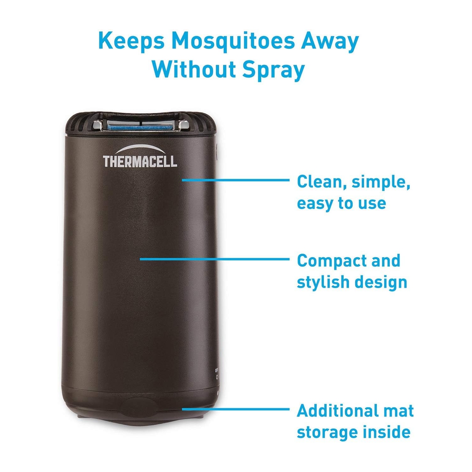 Thermacell Patio Shield Mosquito Repeller And Refill Bundle - DEET-Free & Scent-Free - Black