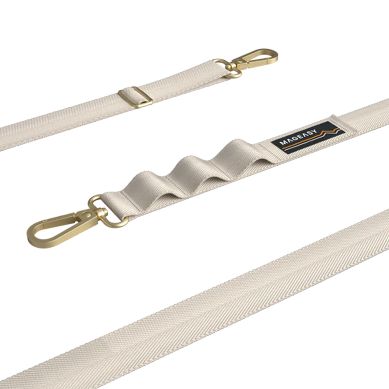 MAGEASY Adjustable Strap nan Plastic Fitted Hard Shell Case – White