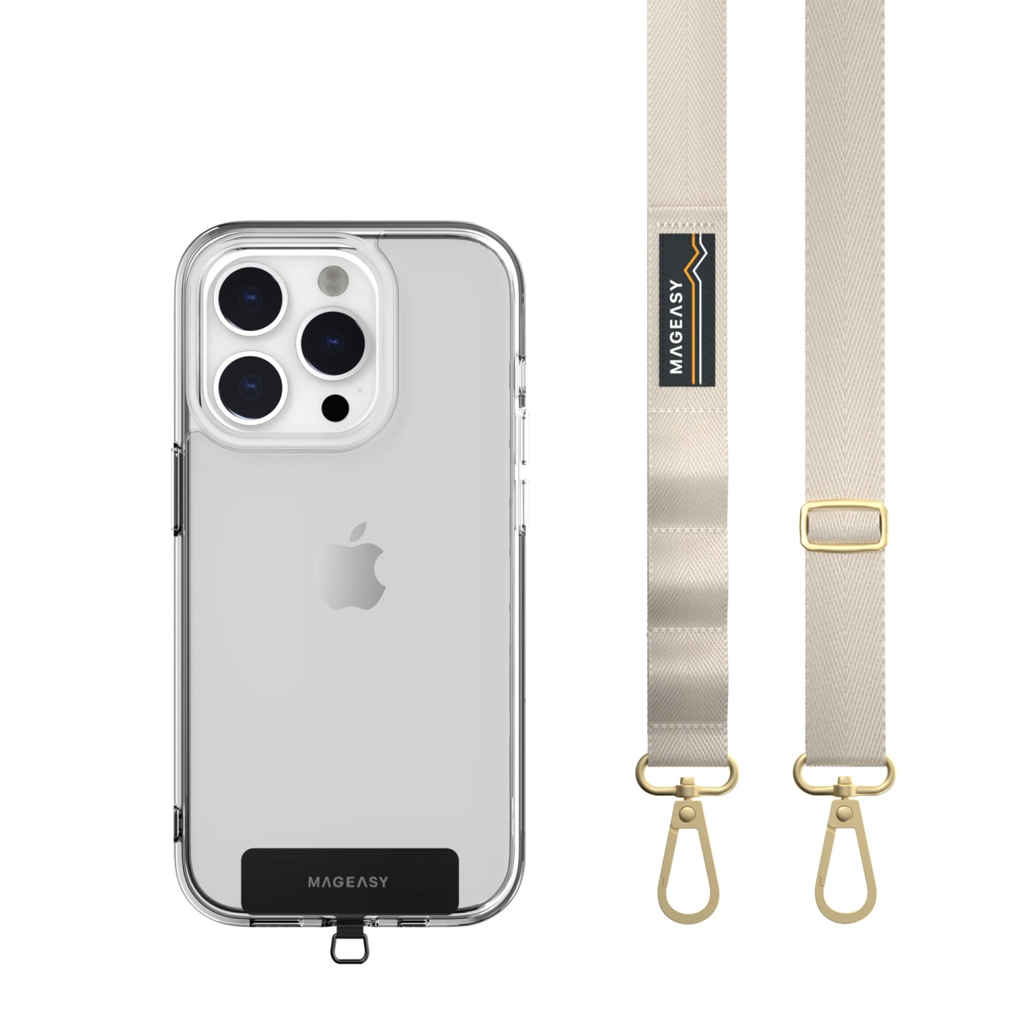 MAGEASY Adjustable Strap nan Plastic Fitted Hard Shell Case – White