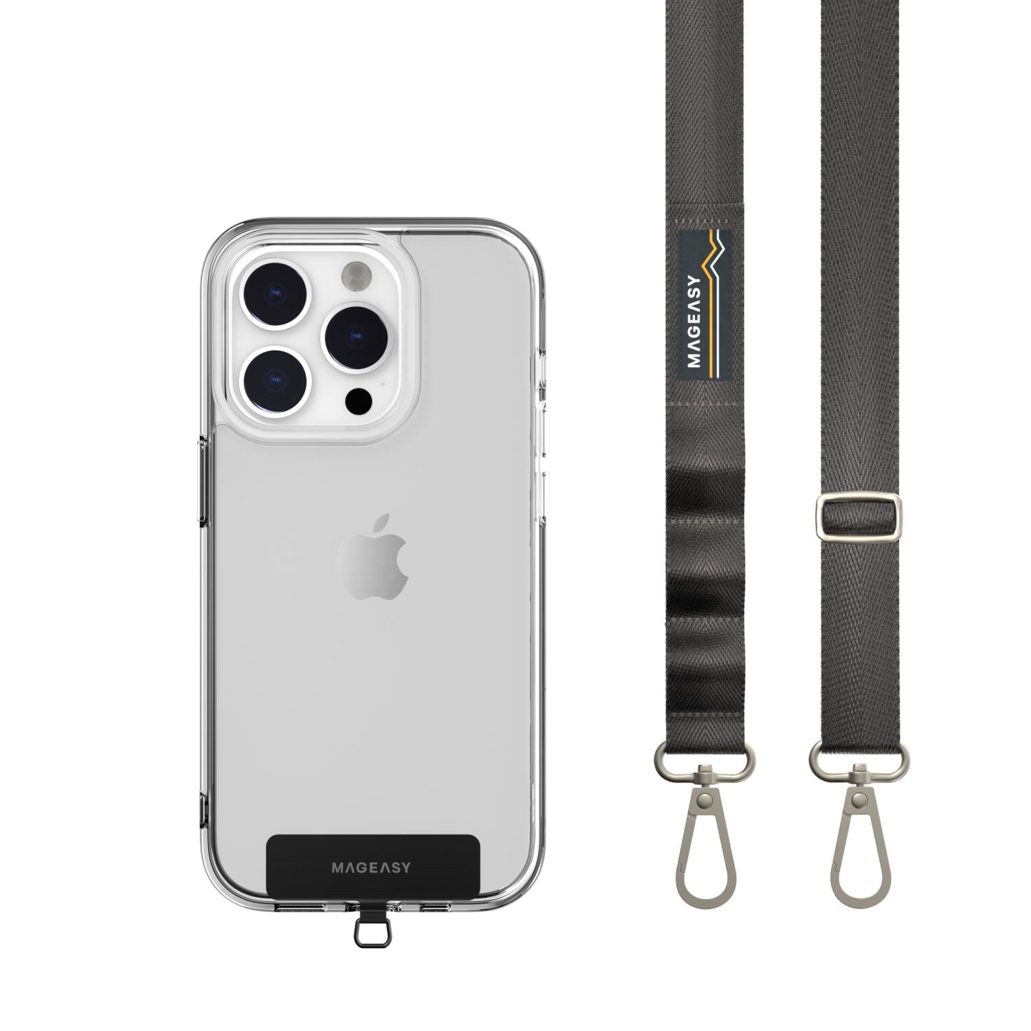 SwitchEasy MagEasy 20mm Strap + Strap Card with Adjustable Detachable Neckstrap and Phone Lanyard Compatible with All Smartphones such as Apple