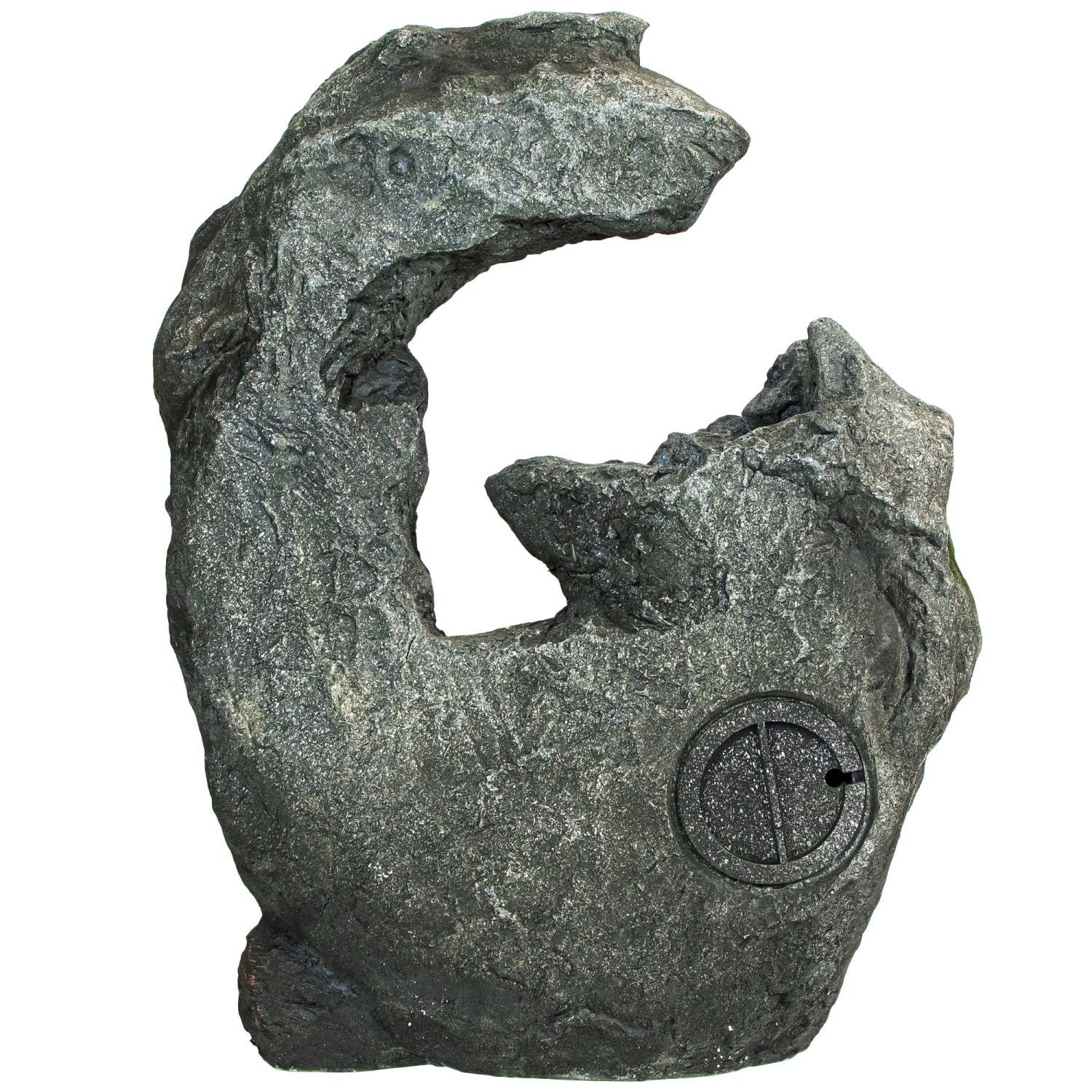 32" Lighted Rock Waterfall Outdoor Garden Water Fountain