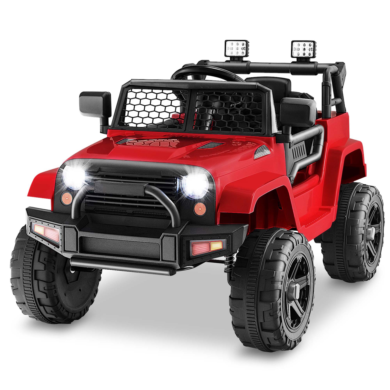Costway 12V Battery Powered Ride On Truck Electric Kids Ride On Car with Remote Control 4-Wheel Vehicle Toy for Boys & Girls