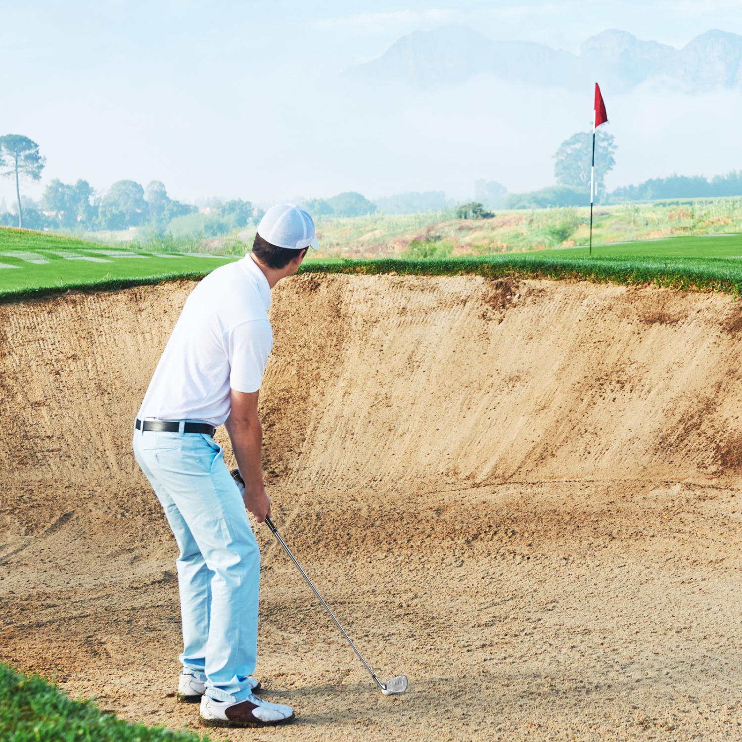 Costway 9 PCS Men's Complete Golf Club Set Right Handed with 460cc Alloy Driver Irons Gray/Navy