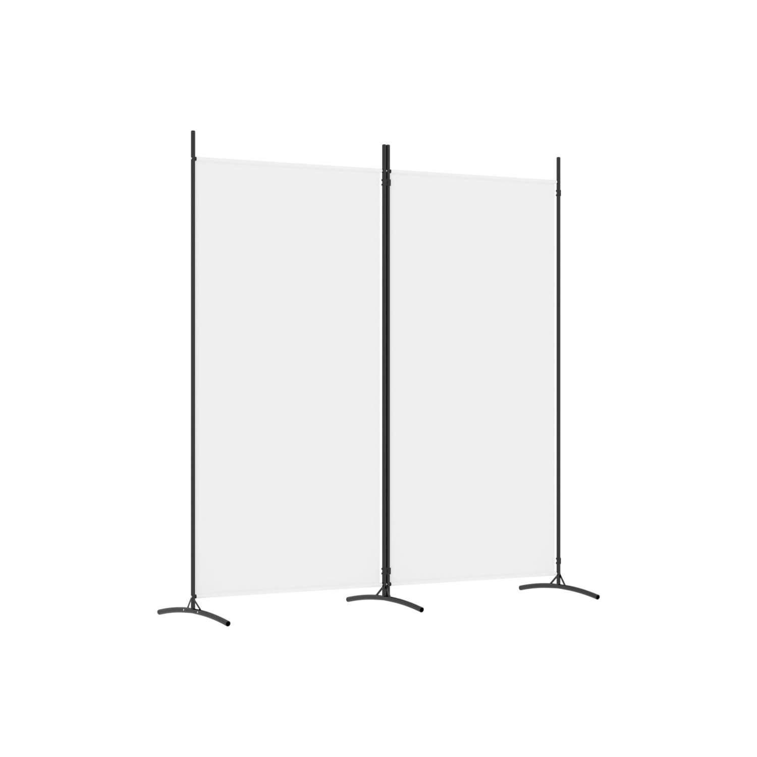 vidaXL 2-Panel Room Divider White 175x180 cm Fabric