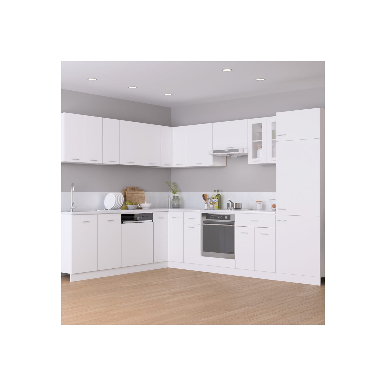 vidaXL Hanging Cabinet Lyon White 29.5x31x60 cm Engineered Wood