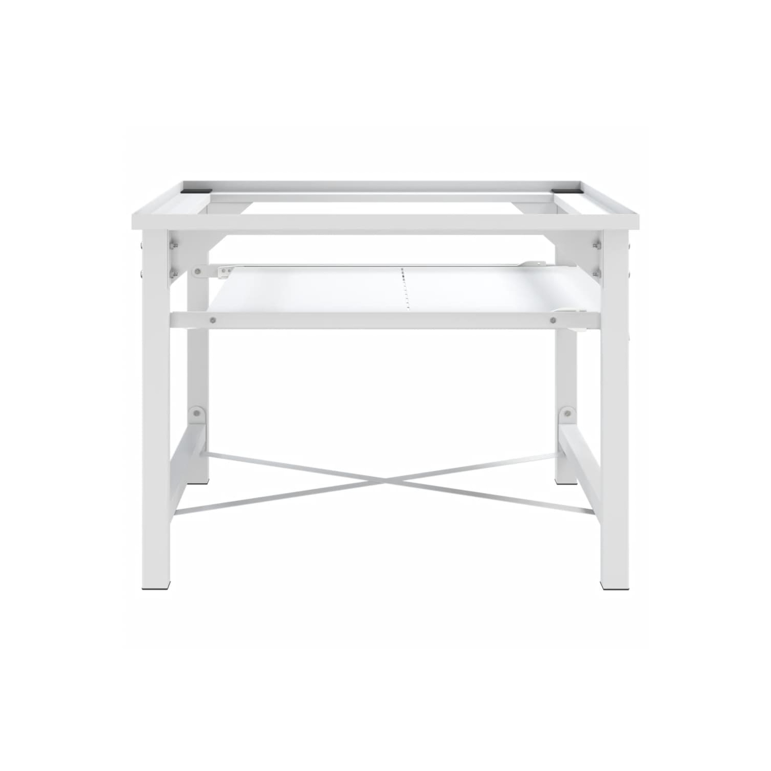 Socle pour laveuse avec tablette coulissante de vidaXL - Blanc