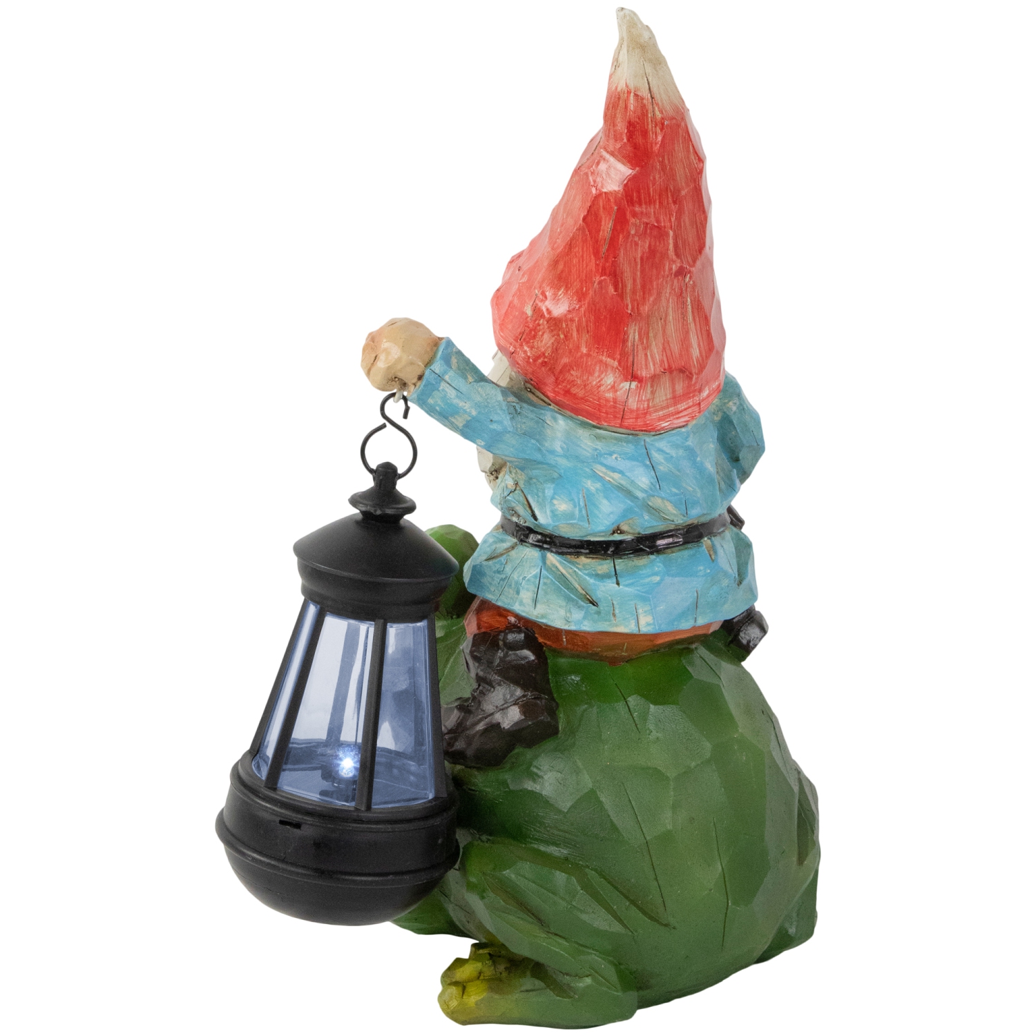 LED Solar Lighted Gnome and Frog Outdoor Garden Statue - 12.5"