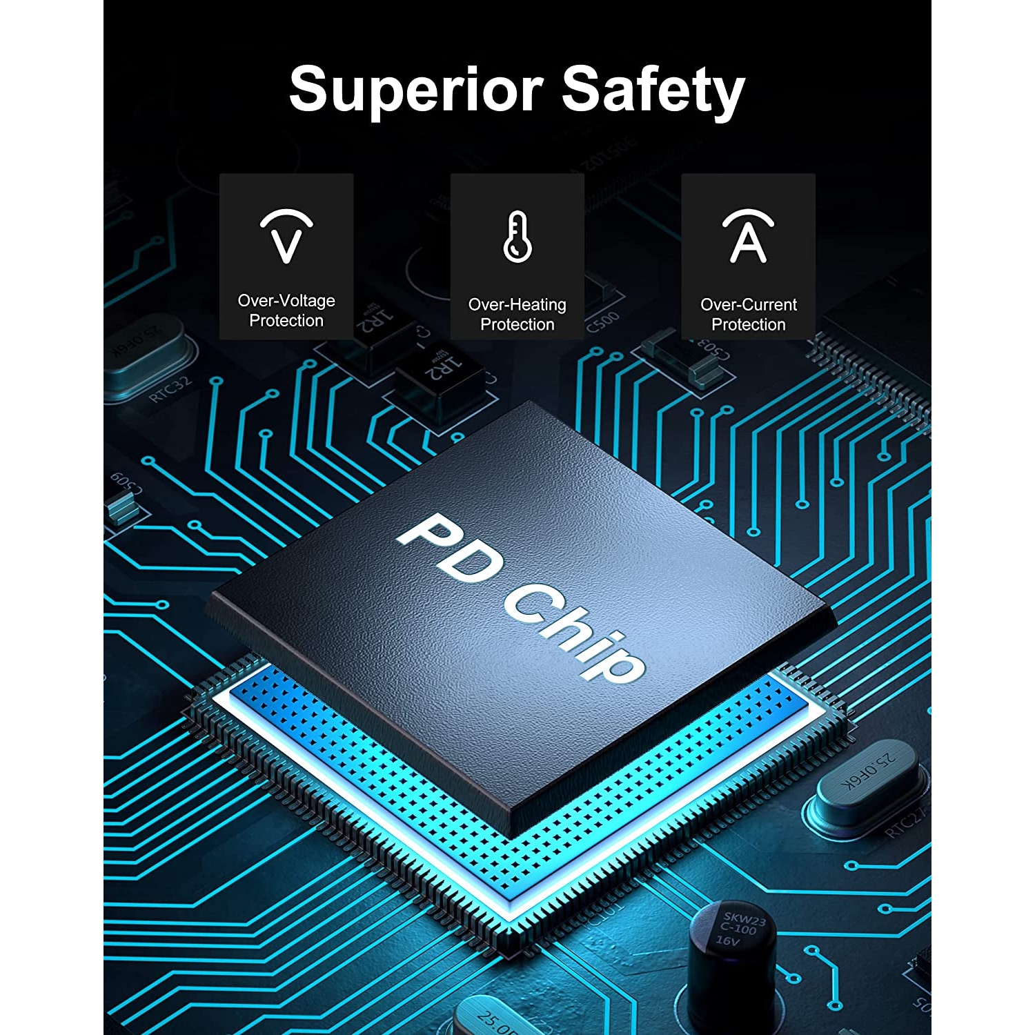 3 blocs de chargement USB-C - [certifié Apple] - Adaptateur d'alimentation USB-C 20&nbsp;W prise de chargeur mural - chargement rapide