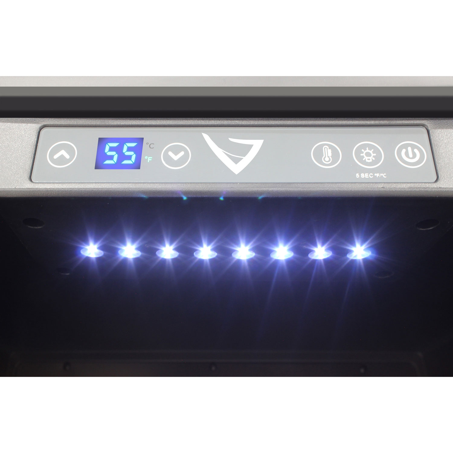 Réfrigérateur à boissons encastrable pour 16 bouteilles/106 canettes de Vinturi - Acier inoxydable