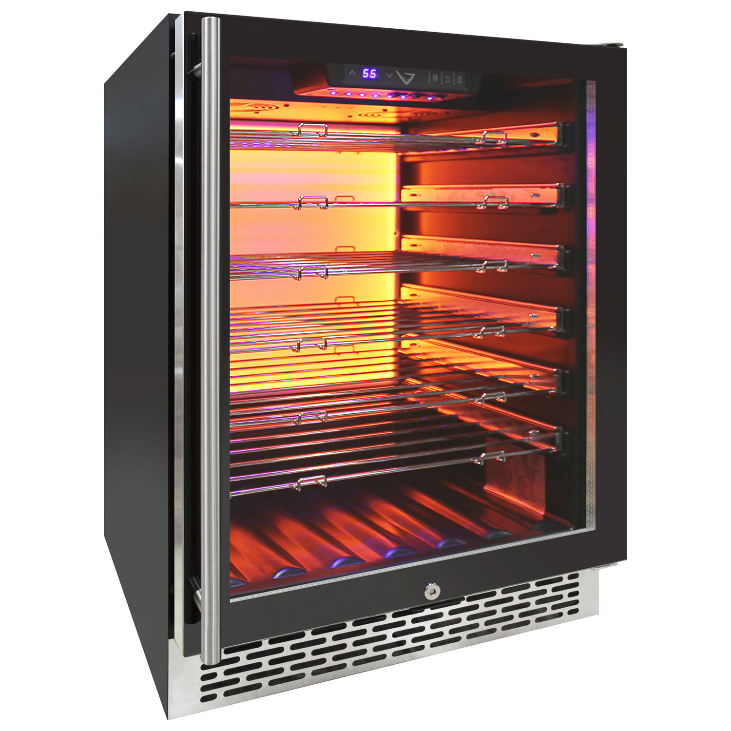 Vinturi 41-Bottle Wine Cellar - Black Stainless Steel