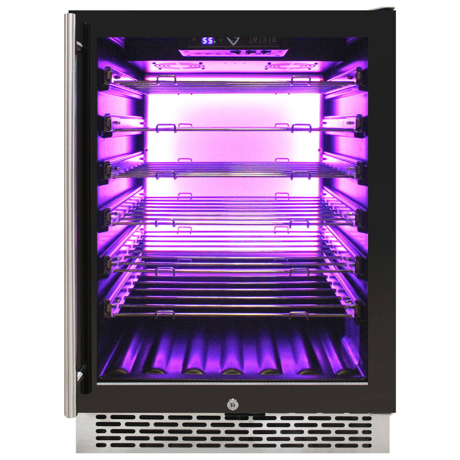 Vinturi 41-Bottle Wine Cellar - Black Stainless Steel