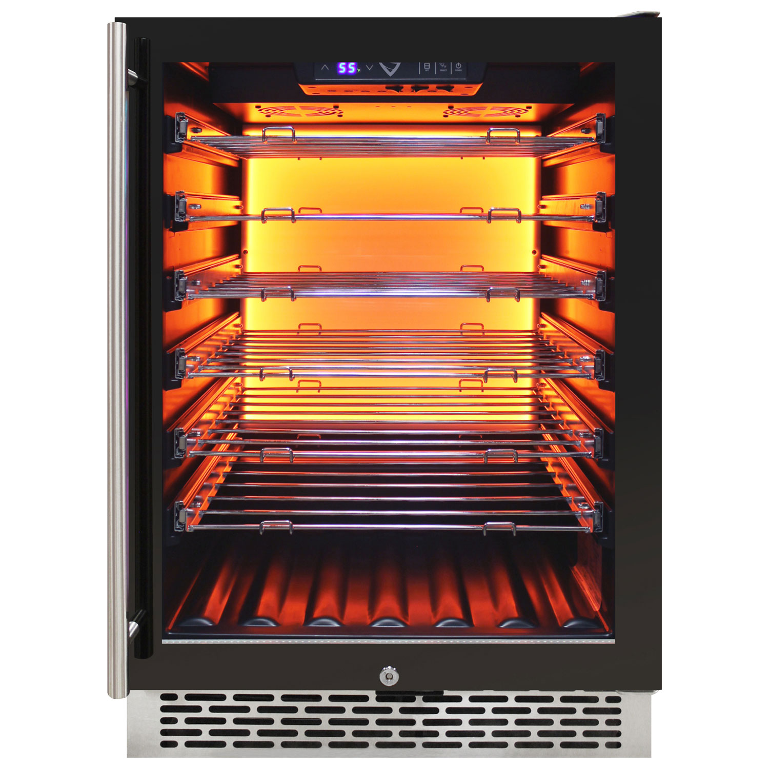 Vinturi 41-Bottle Wine Cellar - Black Stainless Steel