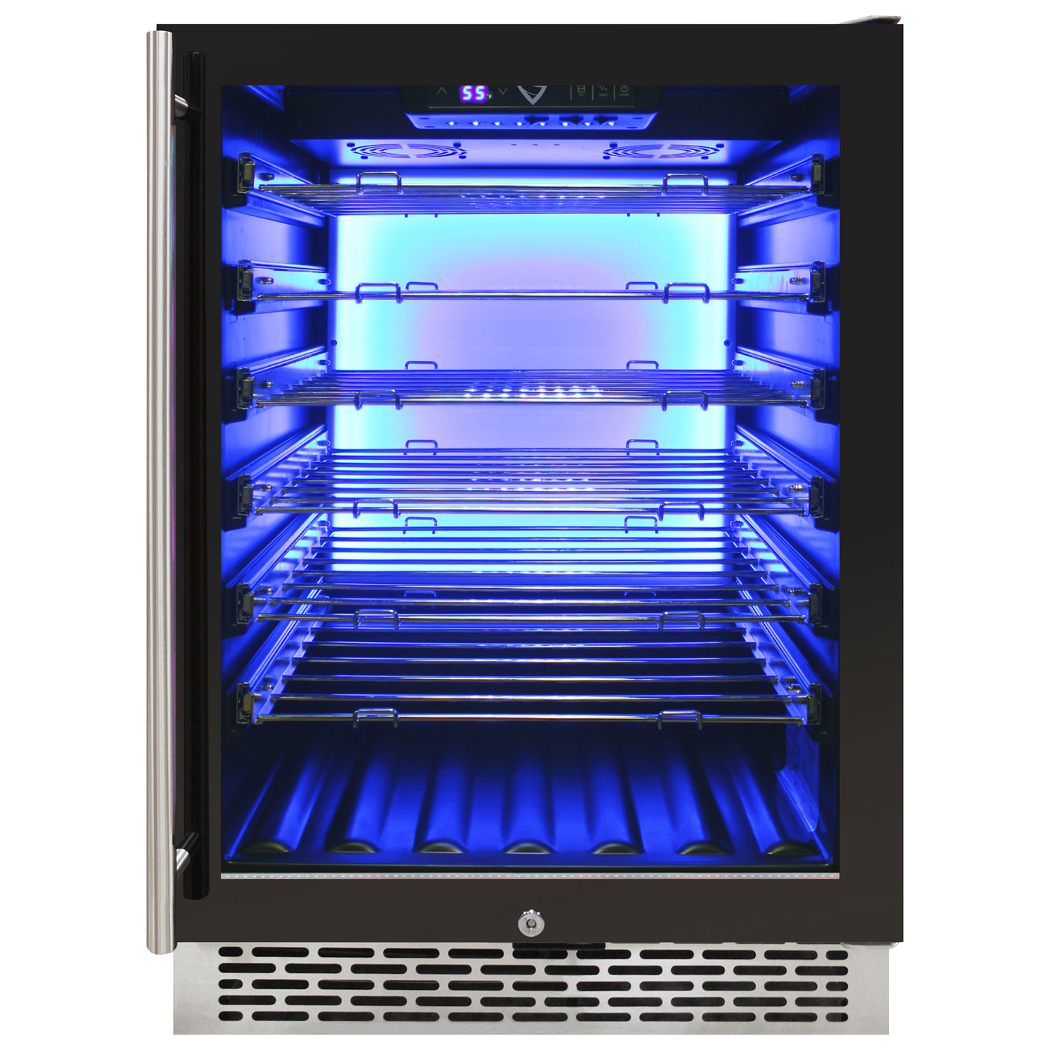 Vinturi 41-Bottle Wine Cellar - Black Stainless Steel