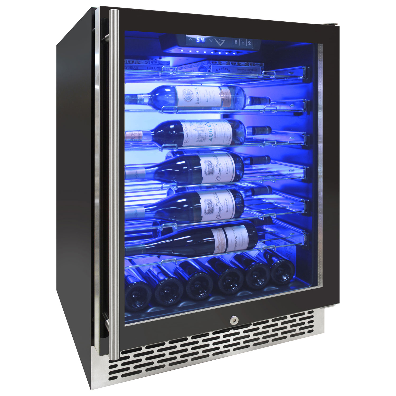 Vinturi 41-Bottle Wine Cellar - Black Stainless Steel