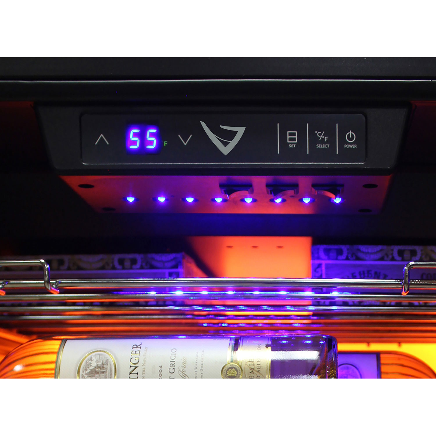 Vinturi 41-Bottle Wine Cellar - Black Stainless Steel